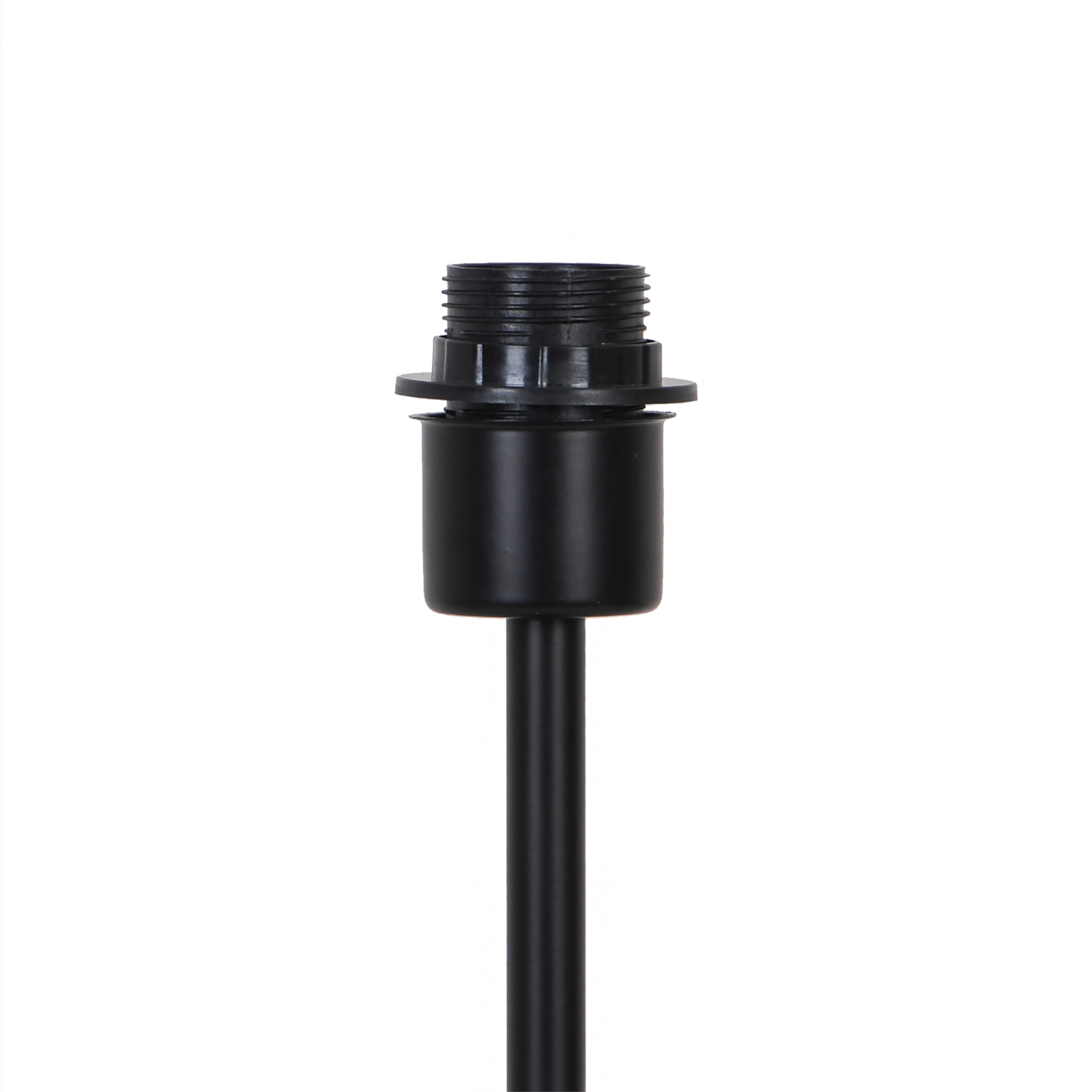 GoodHome Willet Round Matt Black Table lamp base