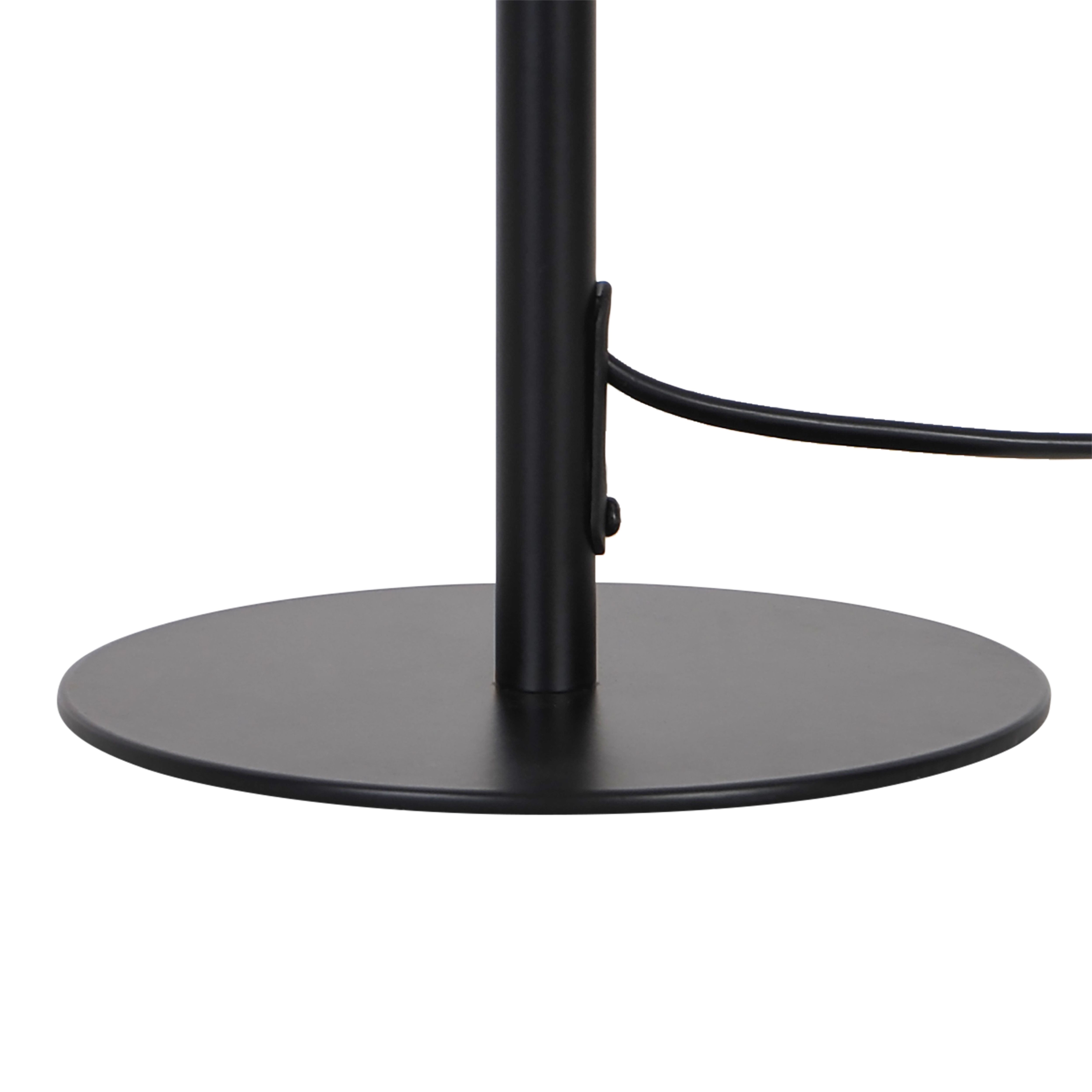 GoodHome Willet Round Matt Black Table lamp base