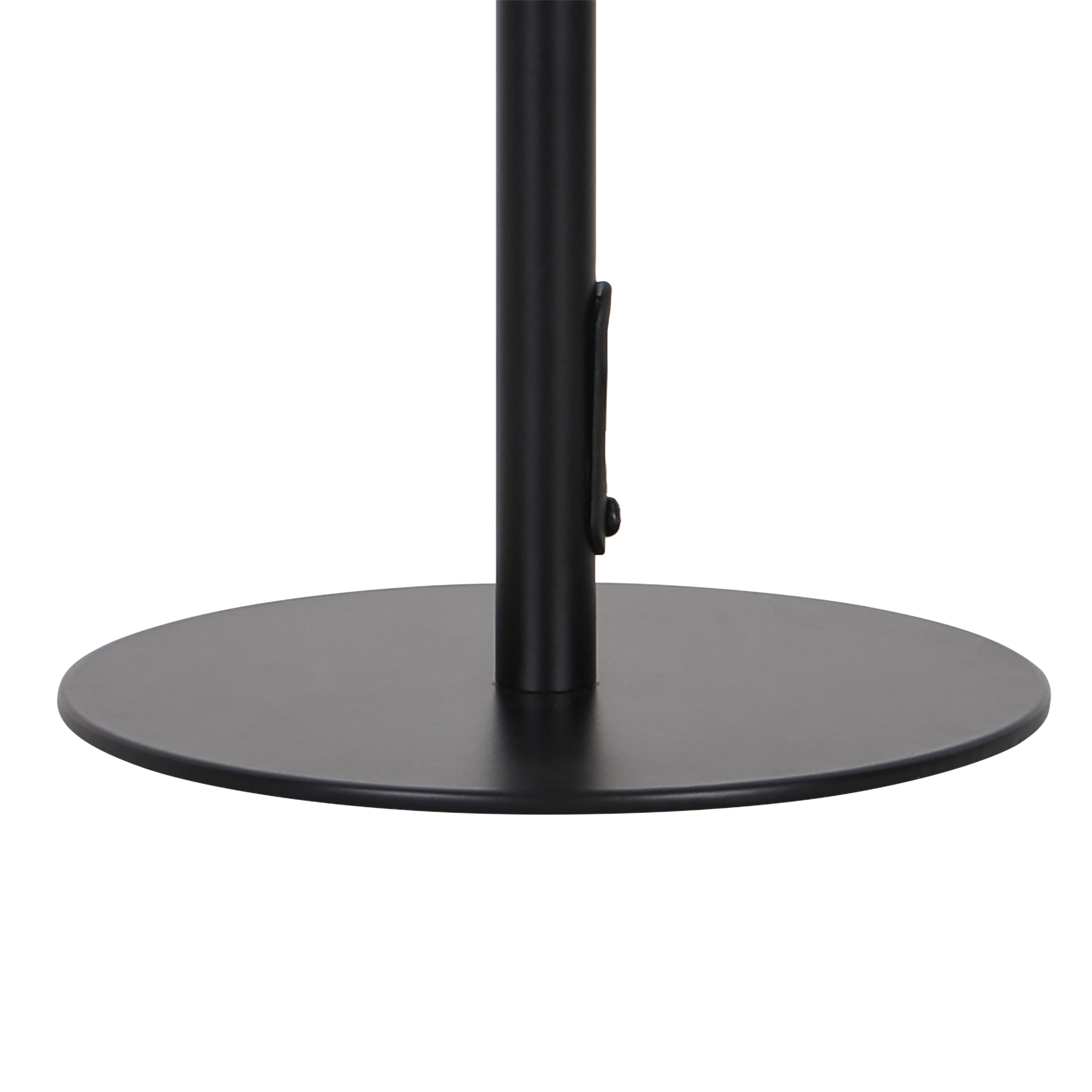 GoodHome Willet Round Matt Black Table lamp base