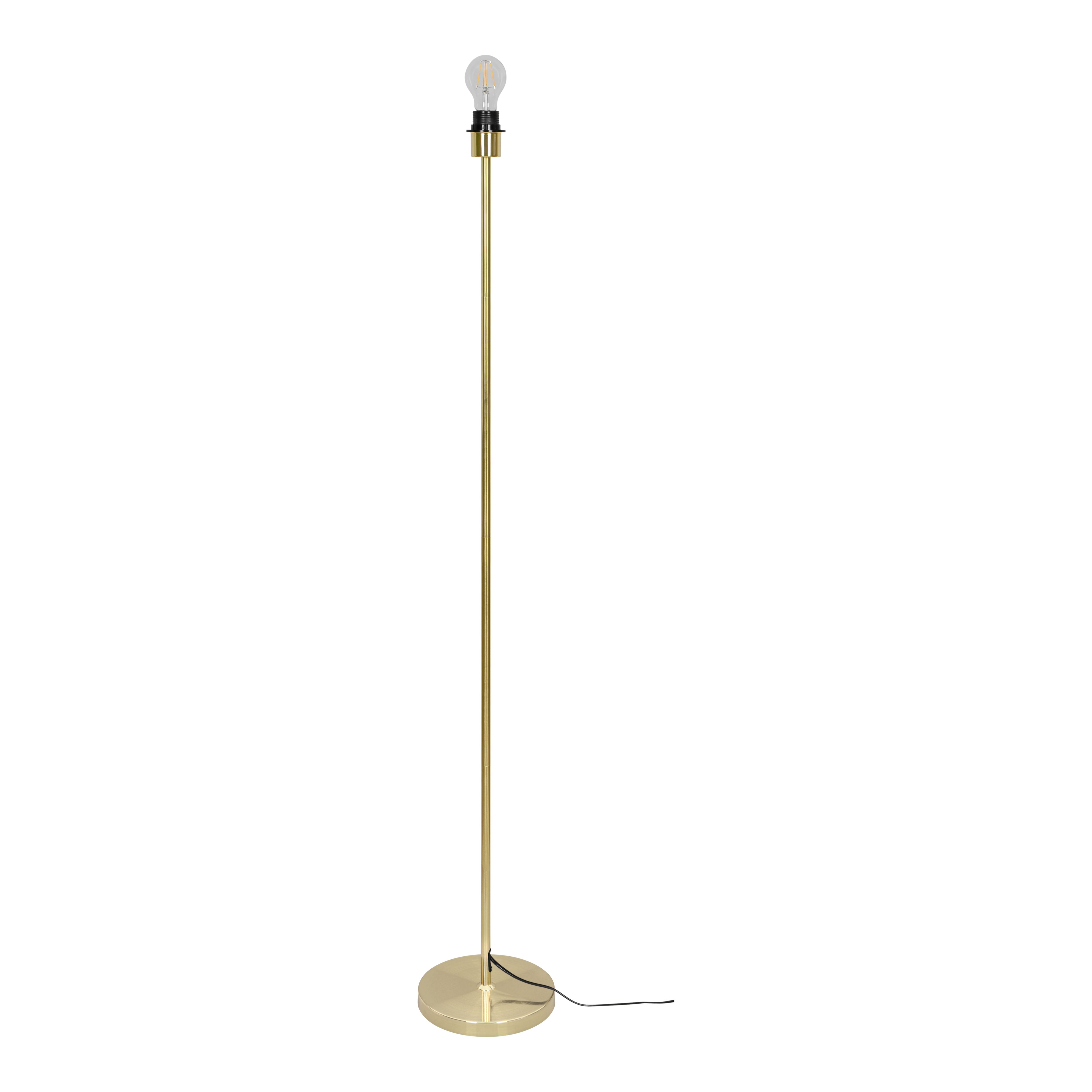 GoodHome Willet Satin Brass effect Floor lamp base