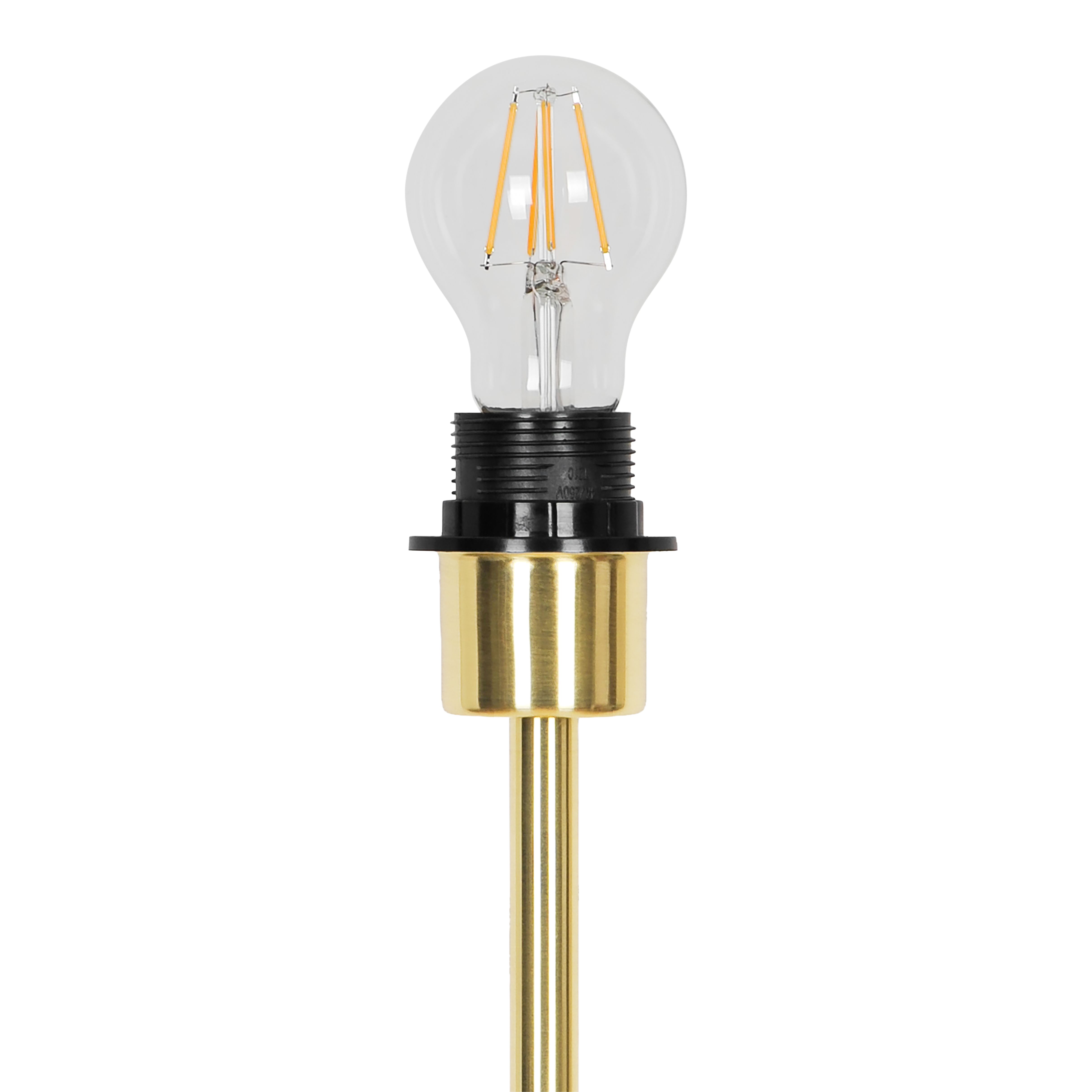 GoodHome Willet Satin Brass effect Floor lamp base
