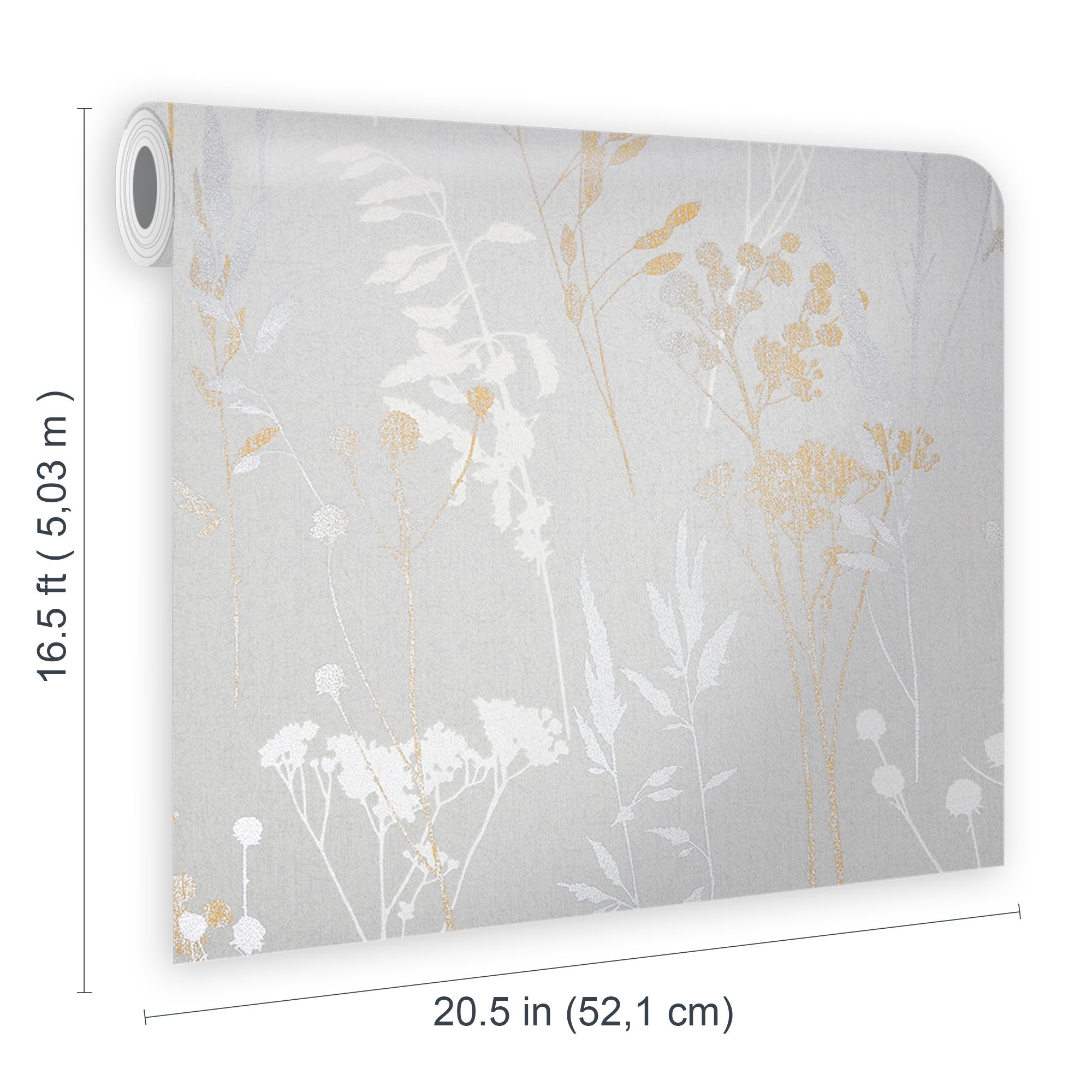GoodHome Willot Grey Leaf Textured Wallpaper - 6