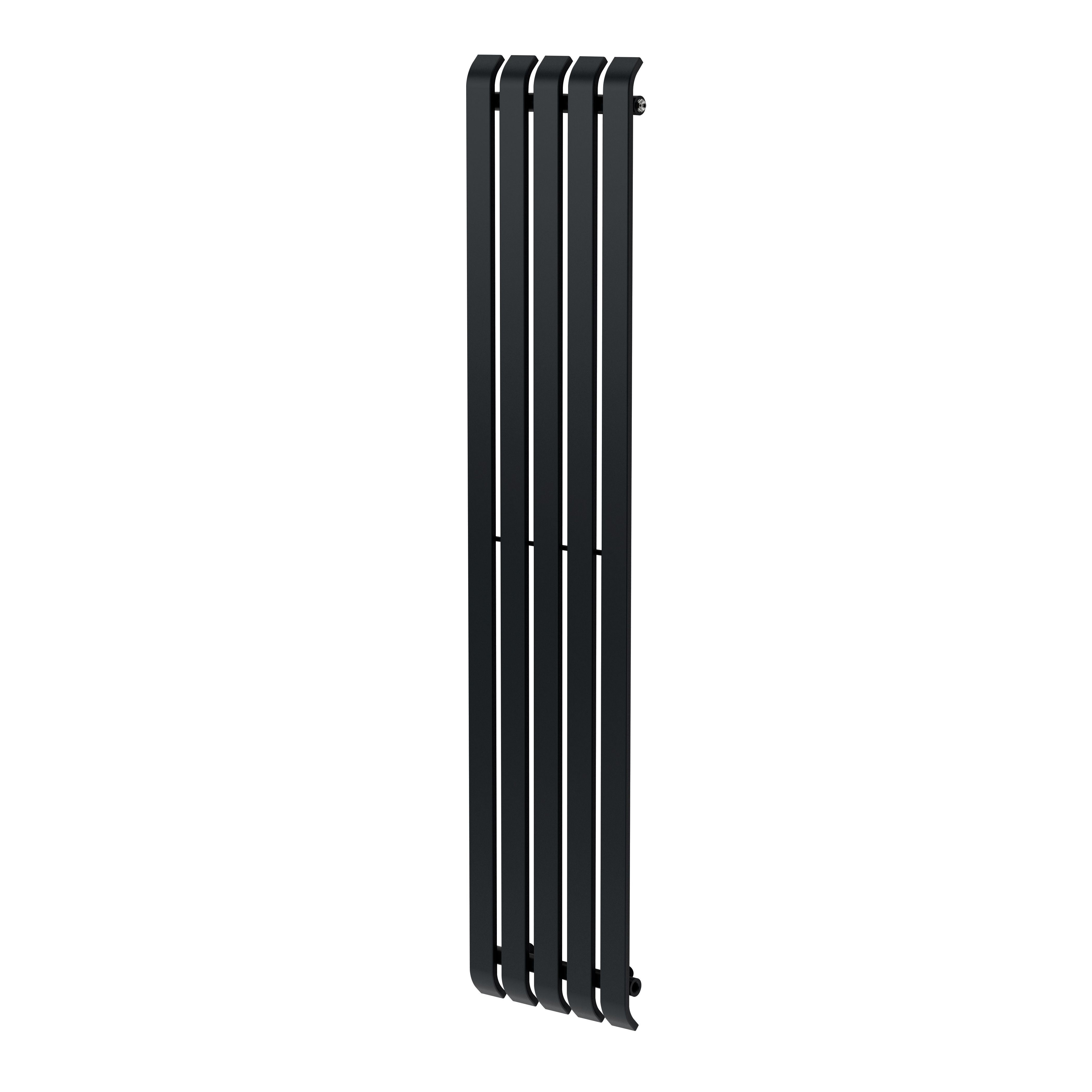 GoodHome Wilsona Anthracite Vertical Designer Radiator, (W)380mm x (H)1800mm