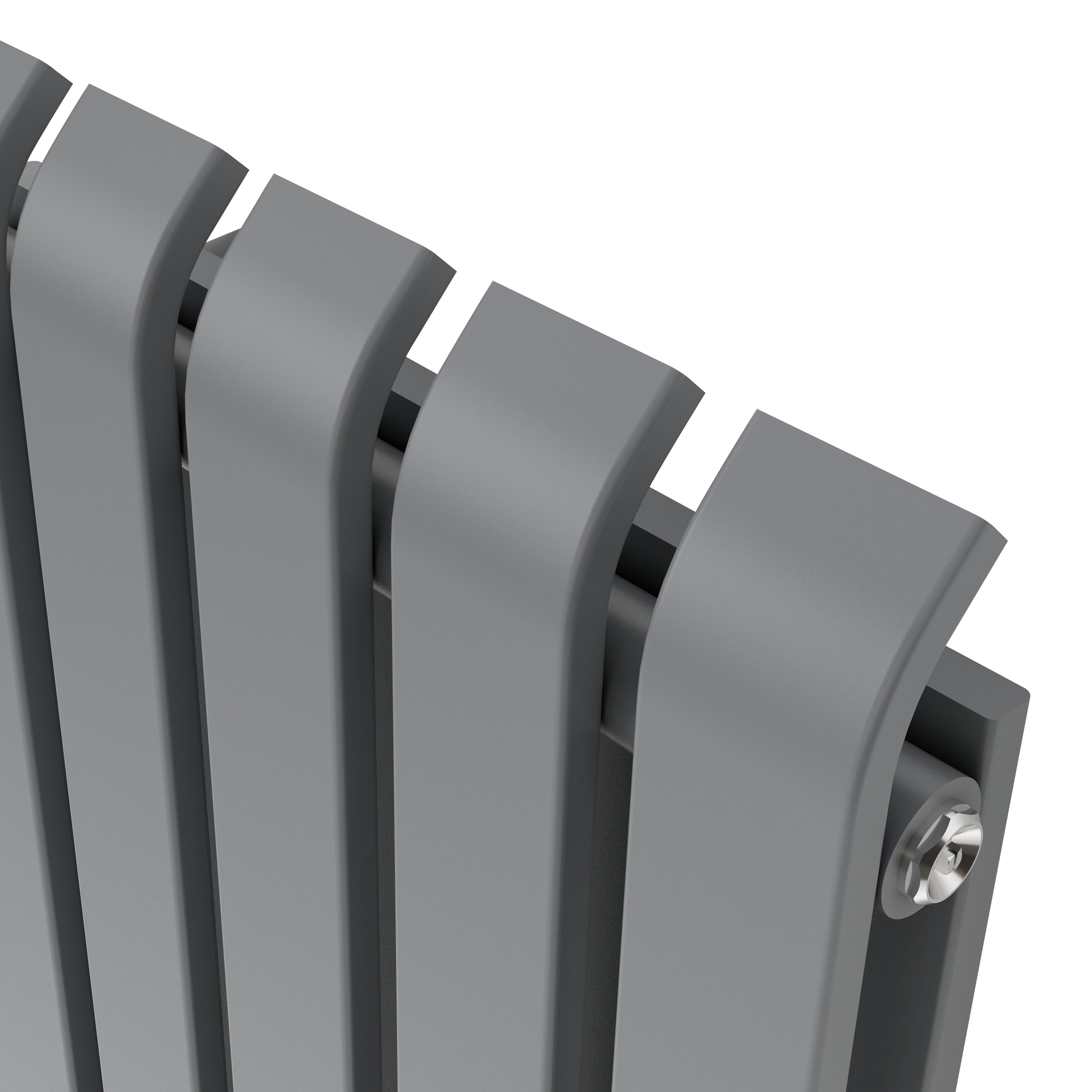 GoodHome Wilsona CH1800540DG Double Grey Vertical Designer 5350BTU Radiator, (W)540mm x (H)1800mm
