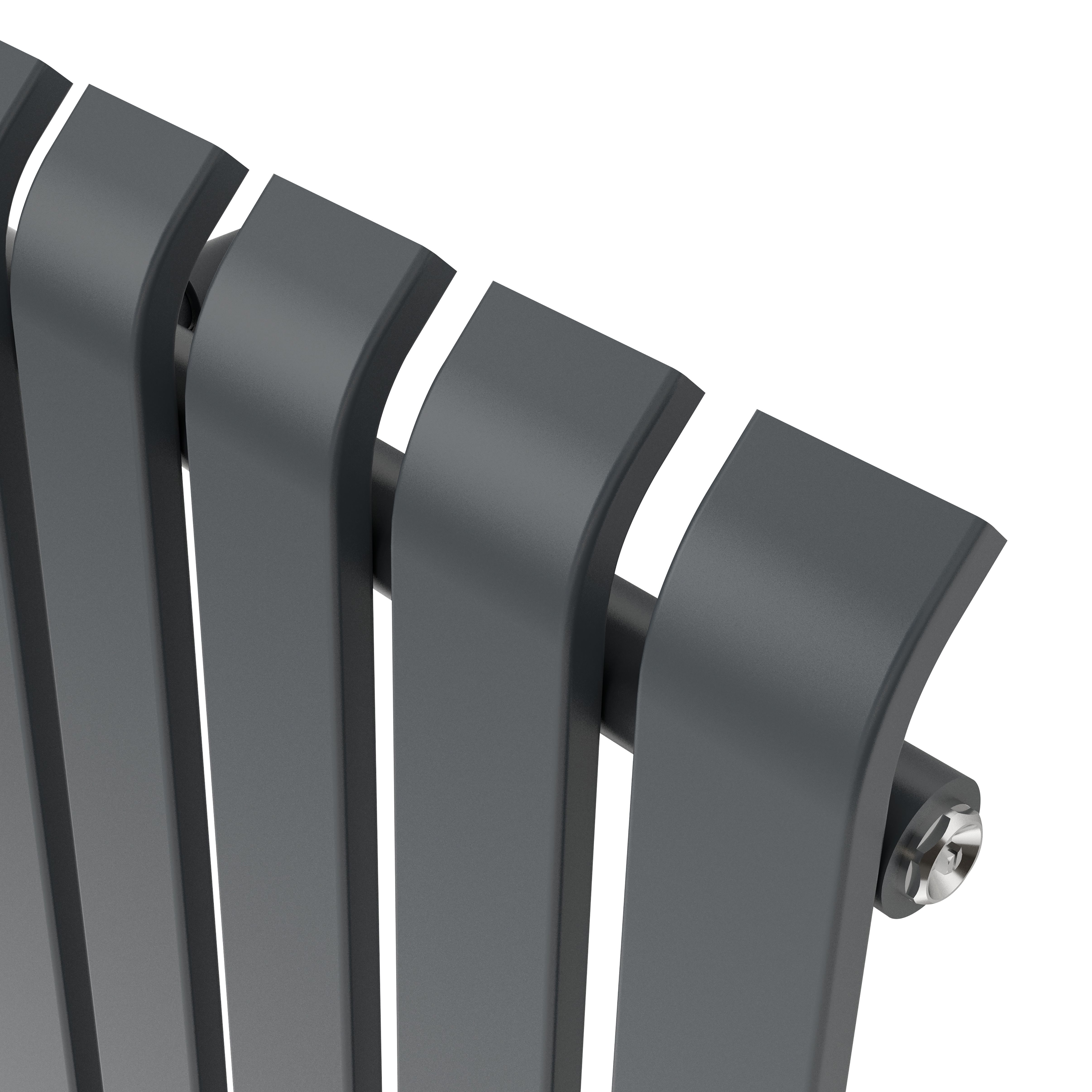 GoodHome Wilsona CH1800540SA Single Anthracite Vertical Designer 3566BTU Radiator, (W)540mm x (H)1800mm