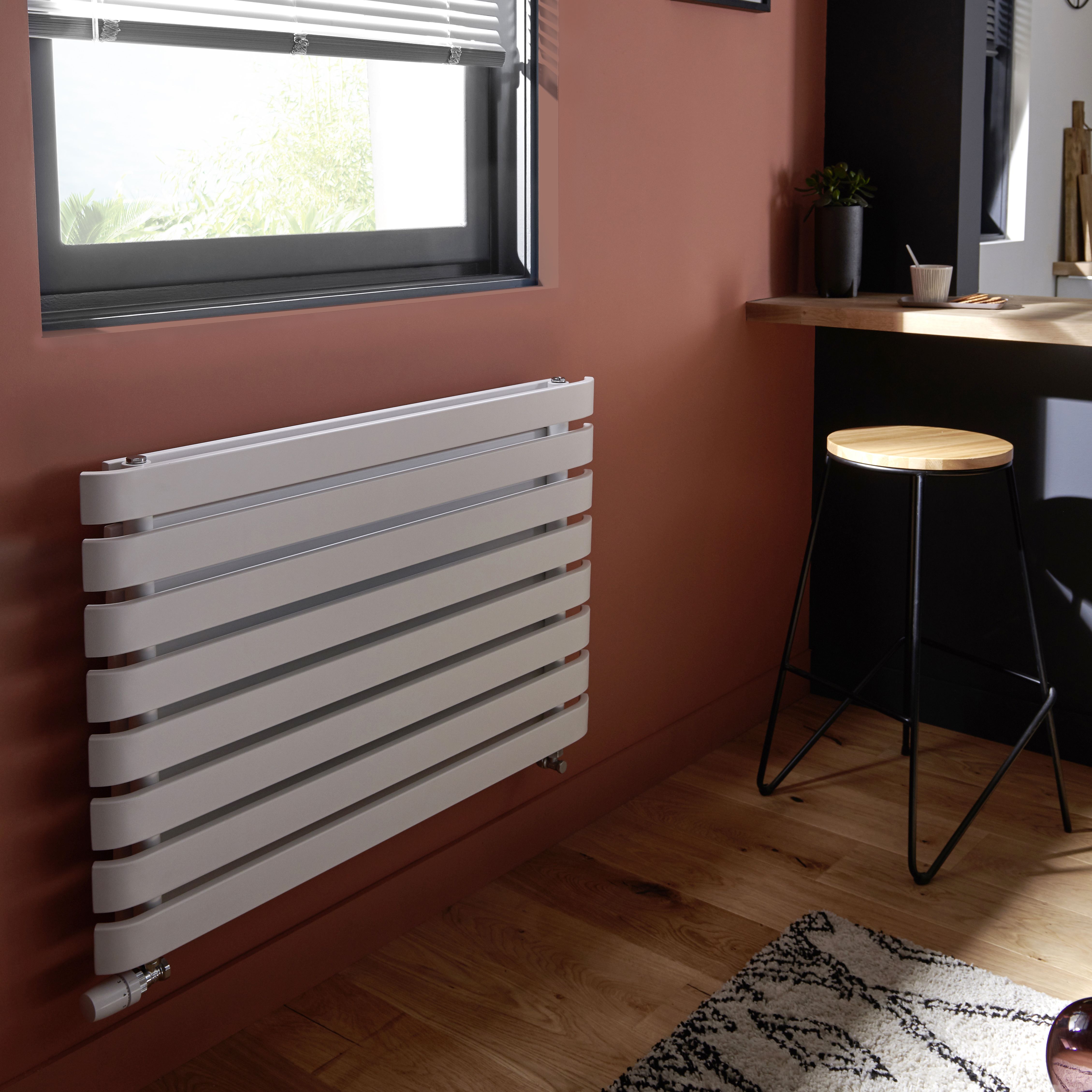 GoodHome Wilsona CH6201000DW Double White Horizontal Designer 3071BTU Radiator, (W)1000mm x (H)620mm