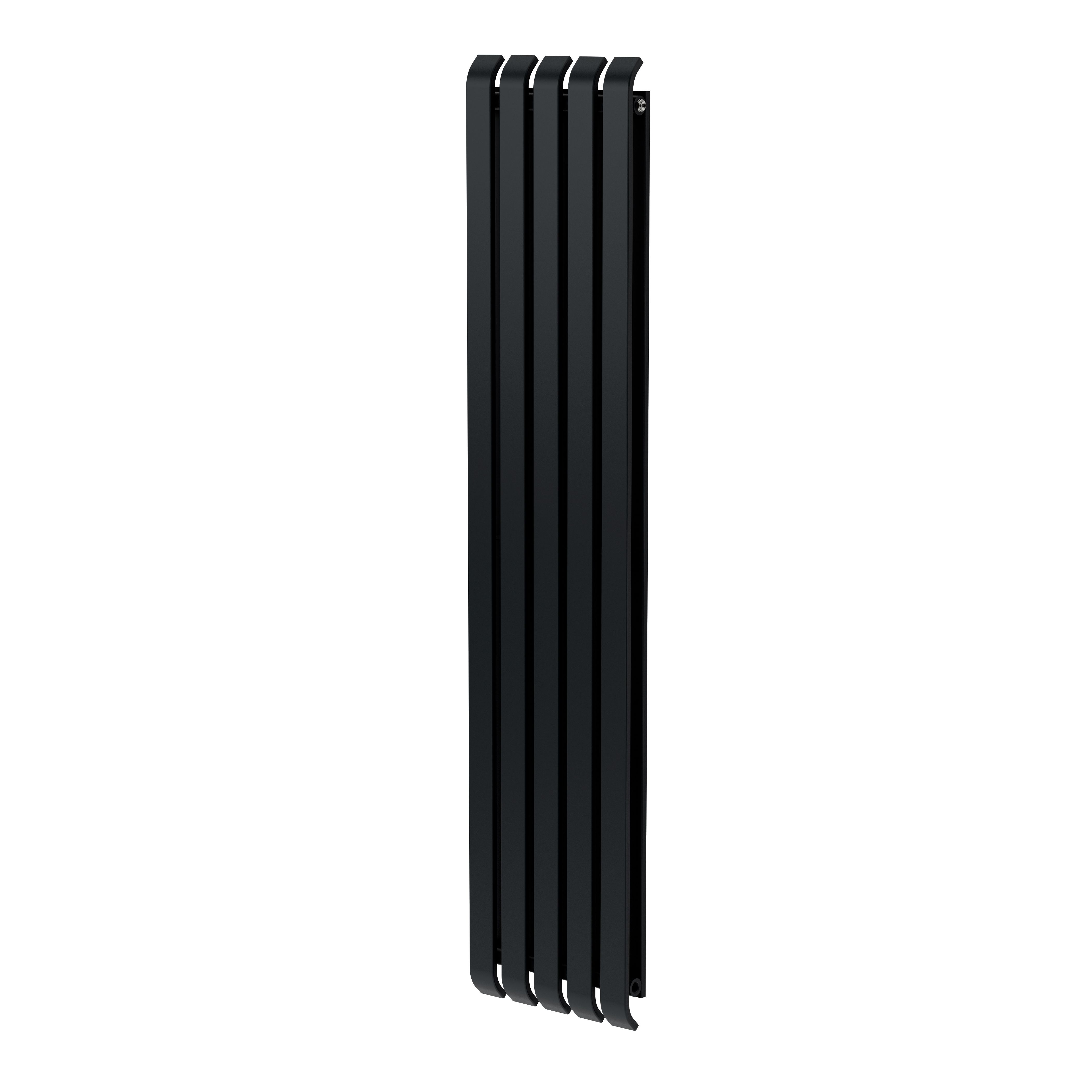 GoodHome Wilsona Double Anthracite Vertical Designer Radiator, (W)380mm x (H)1800mm