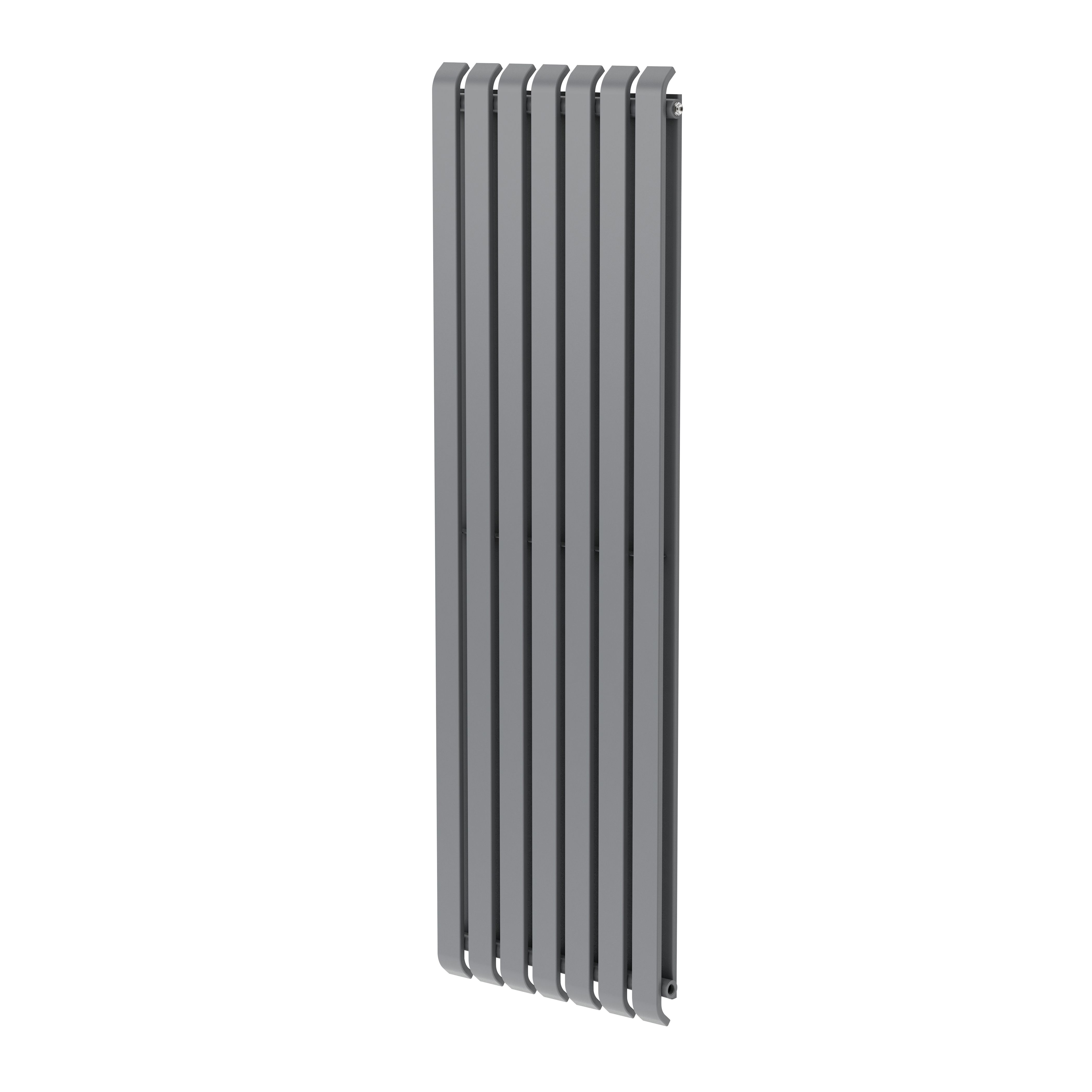 GoodHome Wilsona Double Grey Vertical Designer Radiator, (W)540mm x (H)1800mm