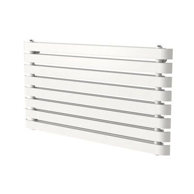 GoodHome Wilsona Double White Horizontal Designer Radiator, (W)1200mm x (H)620mm