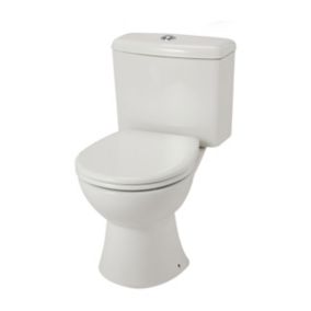 GoodHome Winam White Close-coupled Toilet set with Soft close seat & Close coupled cistern