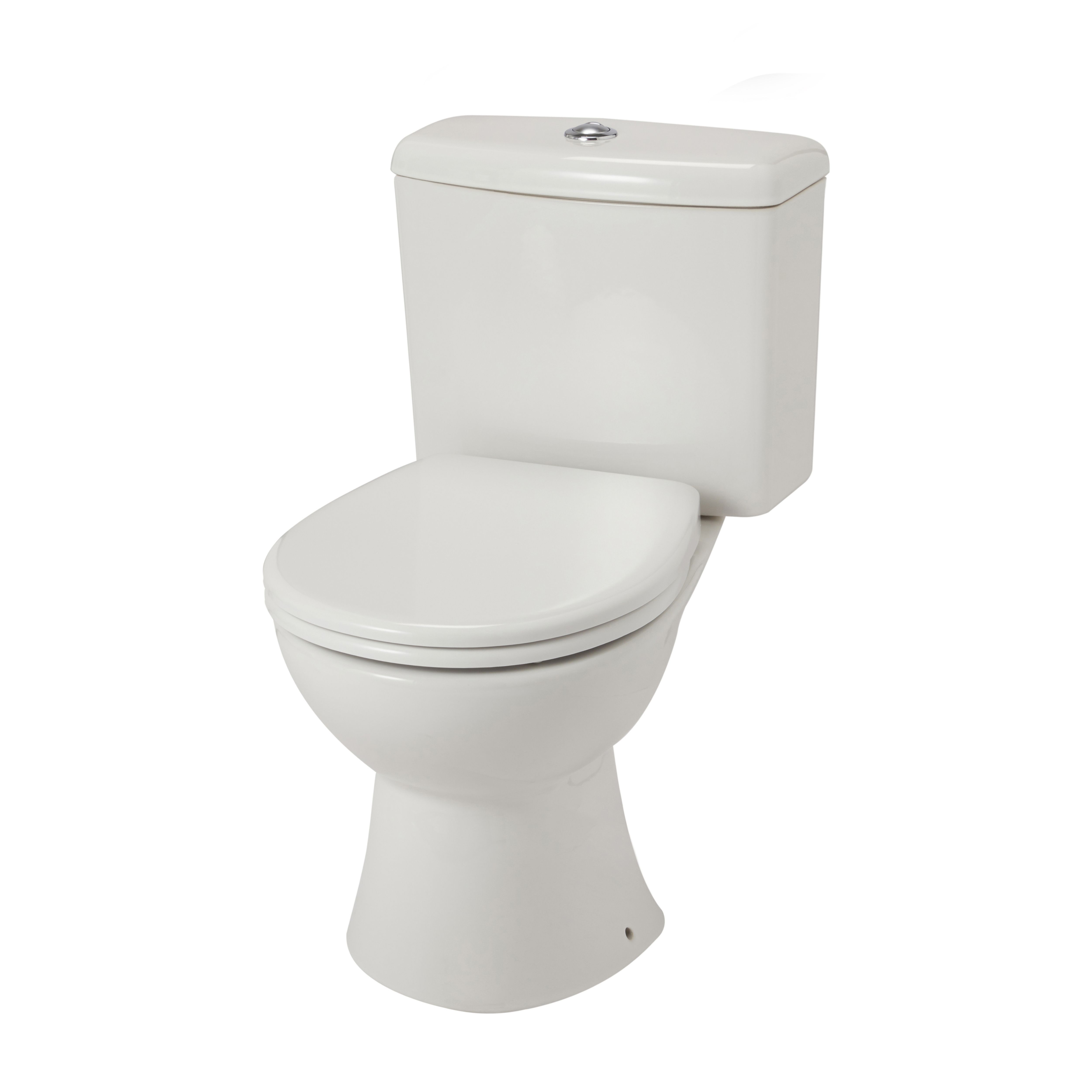 GoodHome Winam White Close-coupled Toilet set with Soft close seat