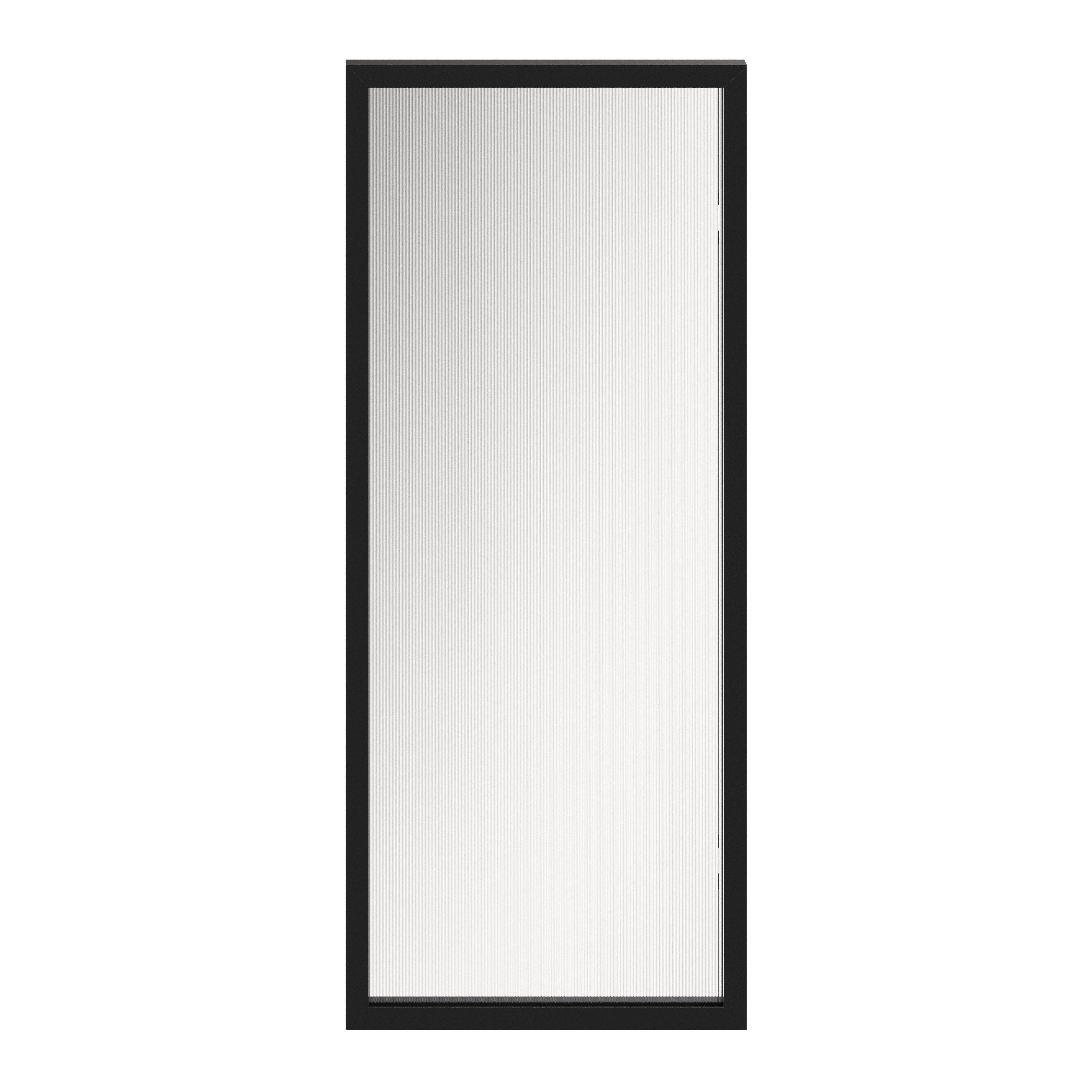 GoodHome Winterana Matt black Glazed Wall Cabinet door (W)300mm (H)715mm (T)20mm