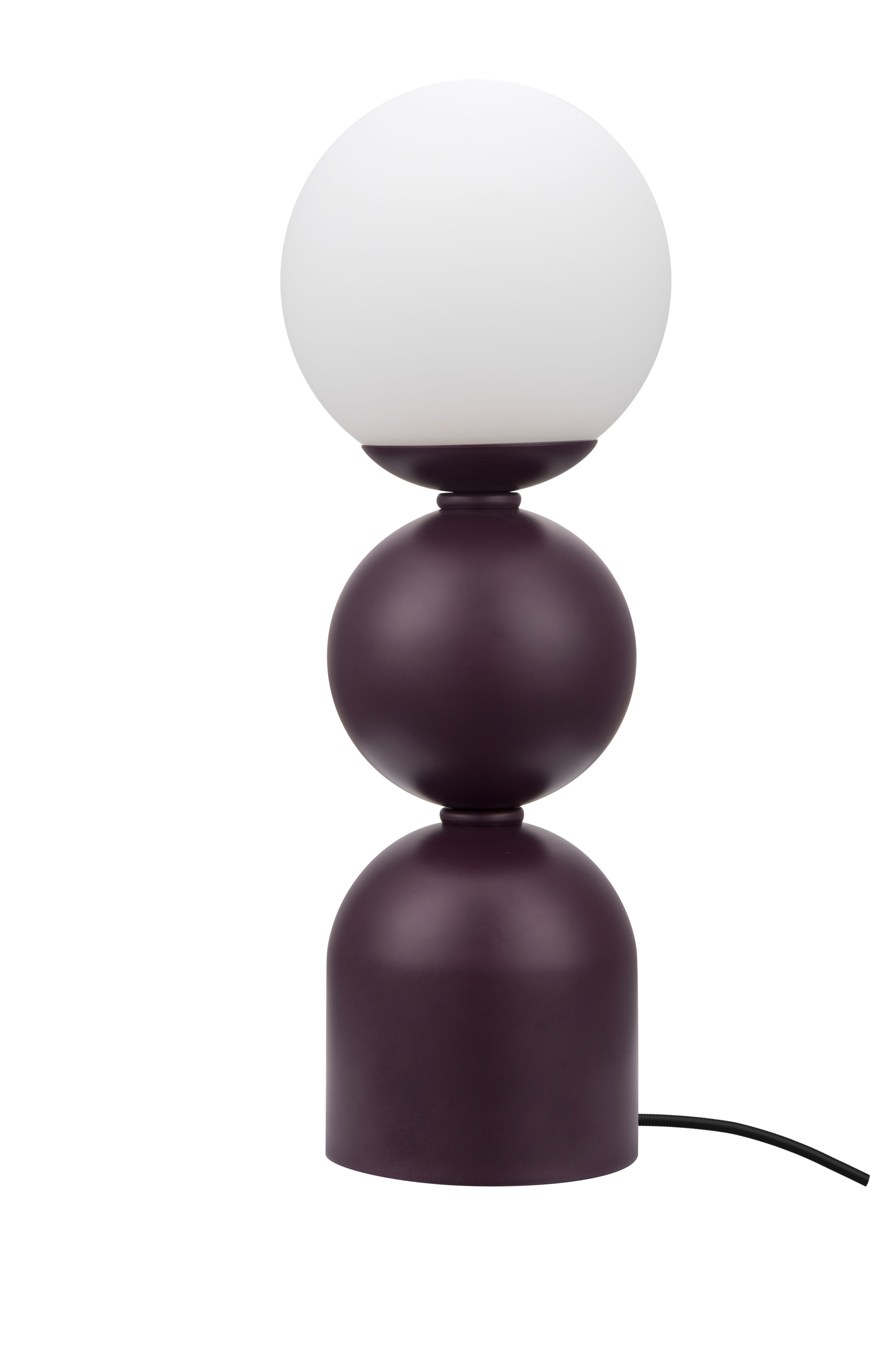 GoodHome Winterton Matt Purple Paint effect Straight Table lamp