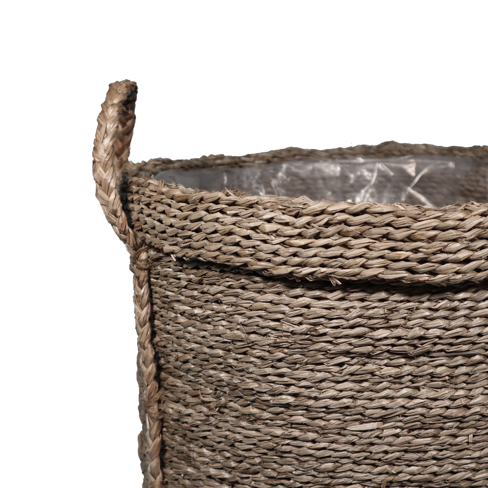 GoodHome Witoto Natural Neutral Seagrass Plant pot (Dia) 41cm, (H)37cm