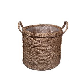 GoodHome Witoto Natural Seagrass Circular Plant pot (Dia)33cm