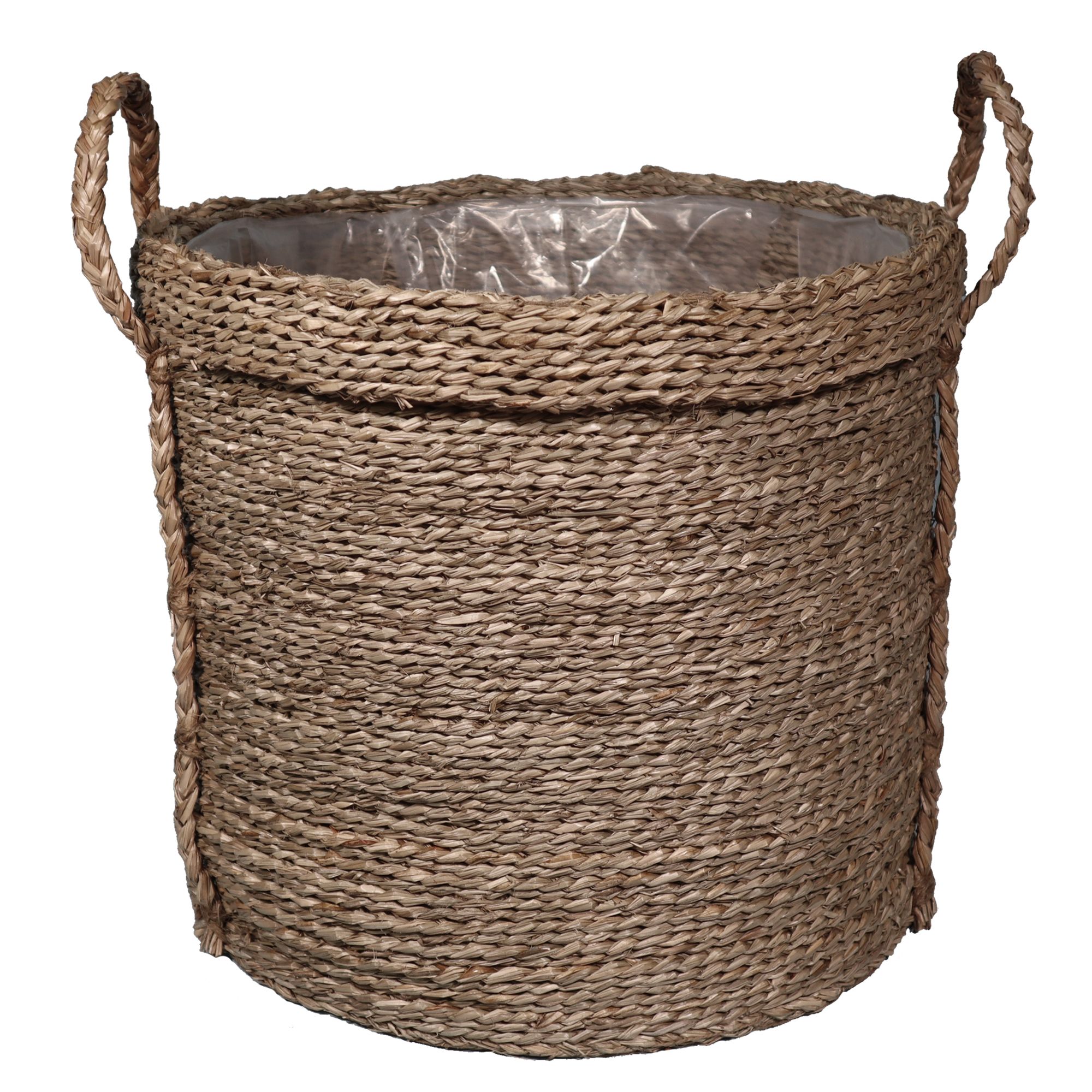 GoodHome Witoto Natural Seagrass Round Plant pot (Dia) 45cm, (H)40cm