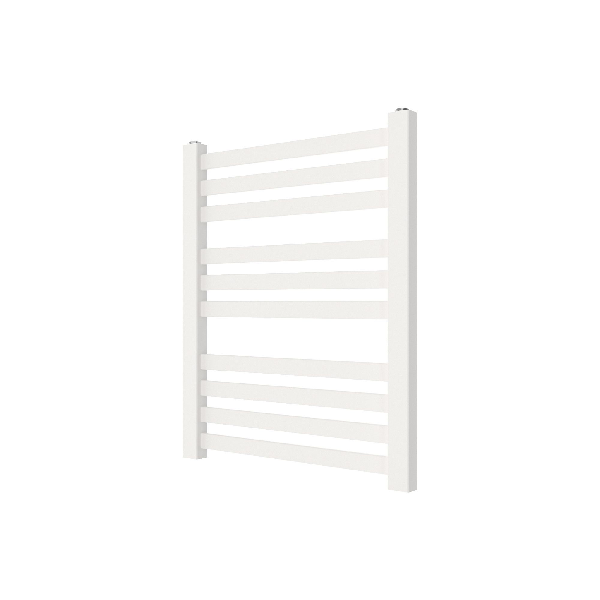 GoodHome Wolfsbane Vertical Towel radiator, White (W)500mm (H)600mm