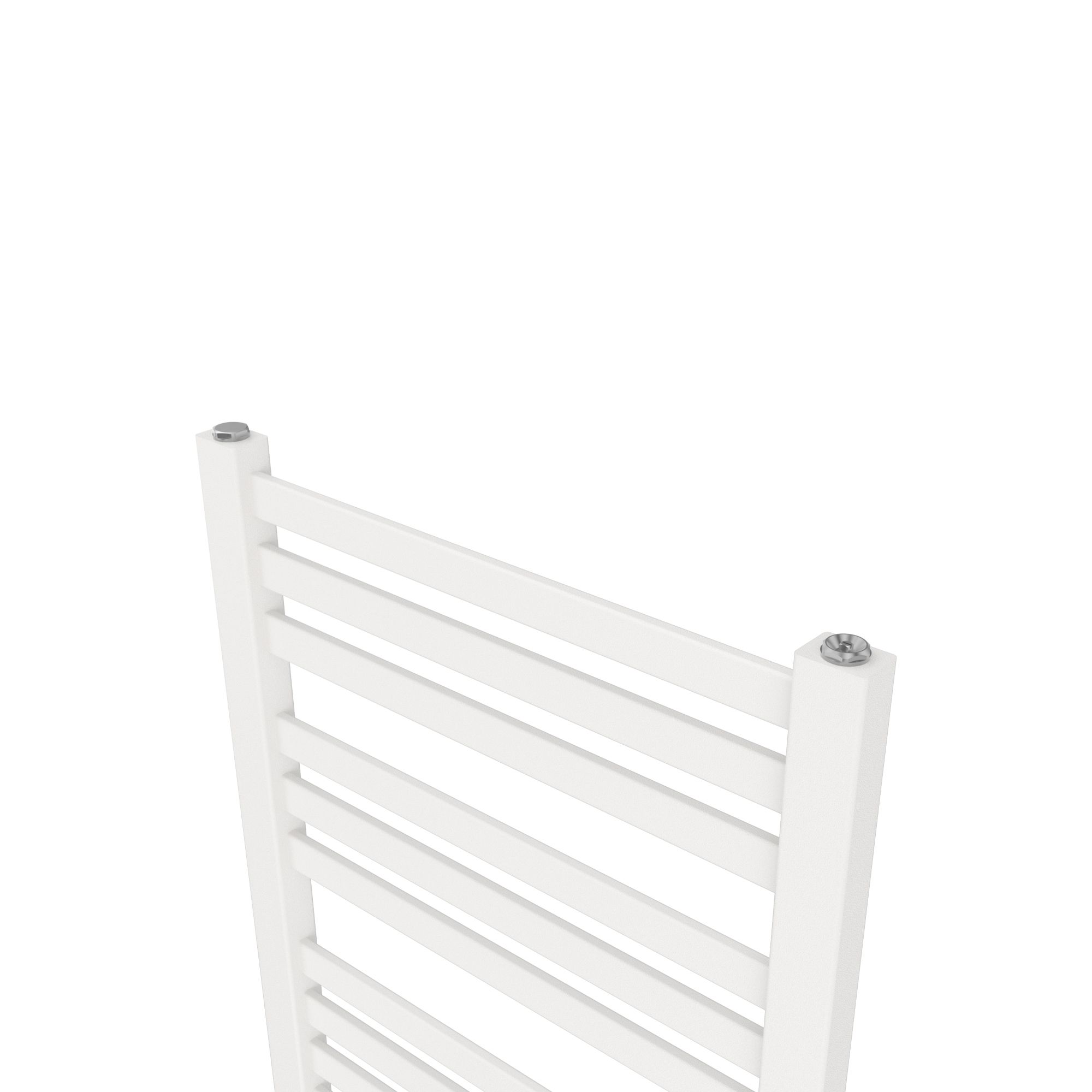 GoodHome Wolfsbane, White Vertical Flat Towel radiator (W)500mm x (H)600mm