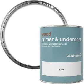 GoodHome Wood White Multi-surface Wood Primer & undercoat, 750ml