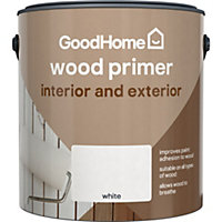 GoodHome Wood White Wood Primer & undercoat, 2.5L
