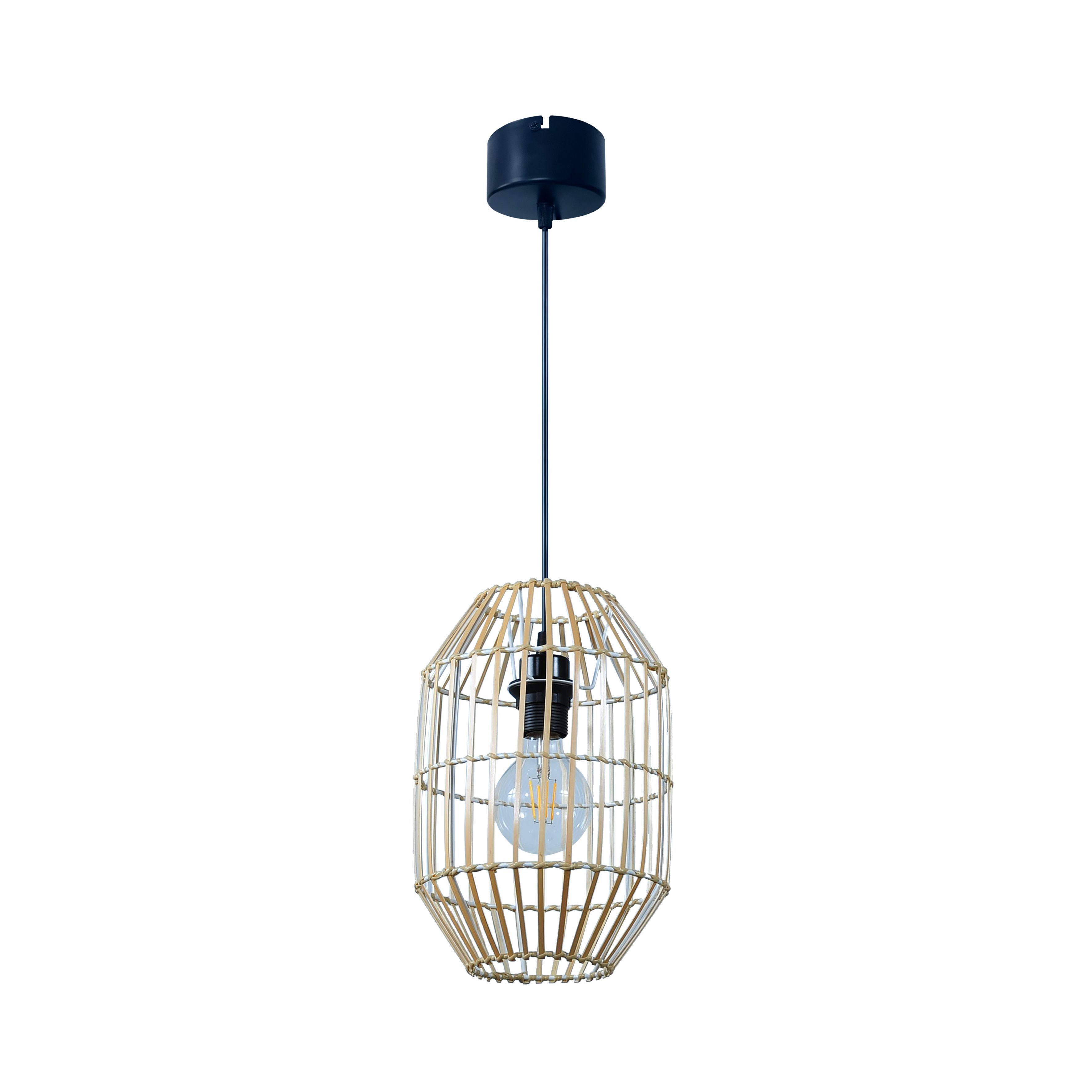 GoodHome Wutai Natural Pendant ceiling light, (Dia)200mm