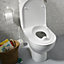 GoodHome Yalu White Bottom fix Standard close Toilet seat reducer