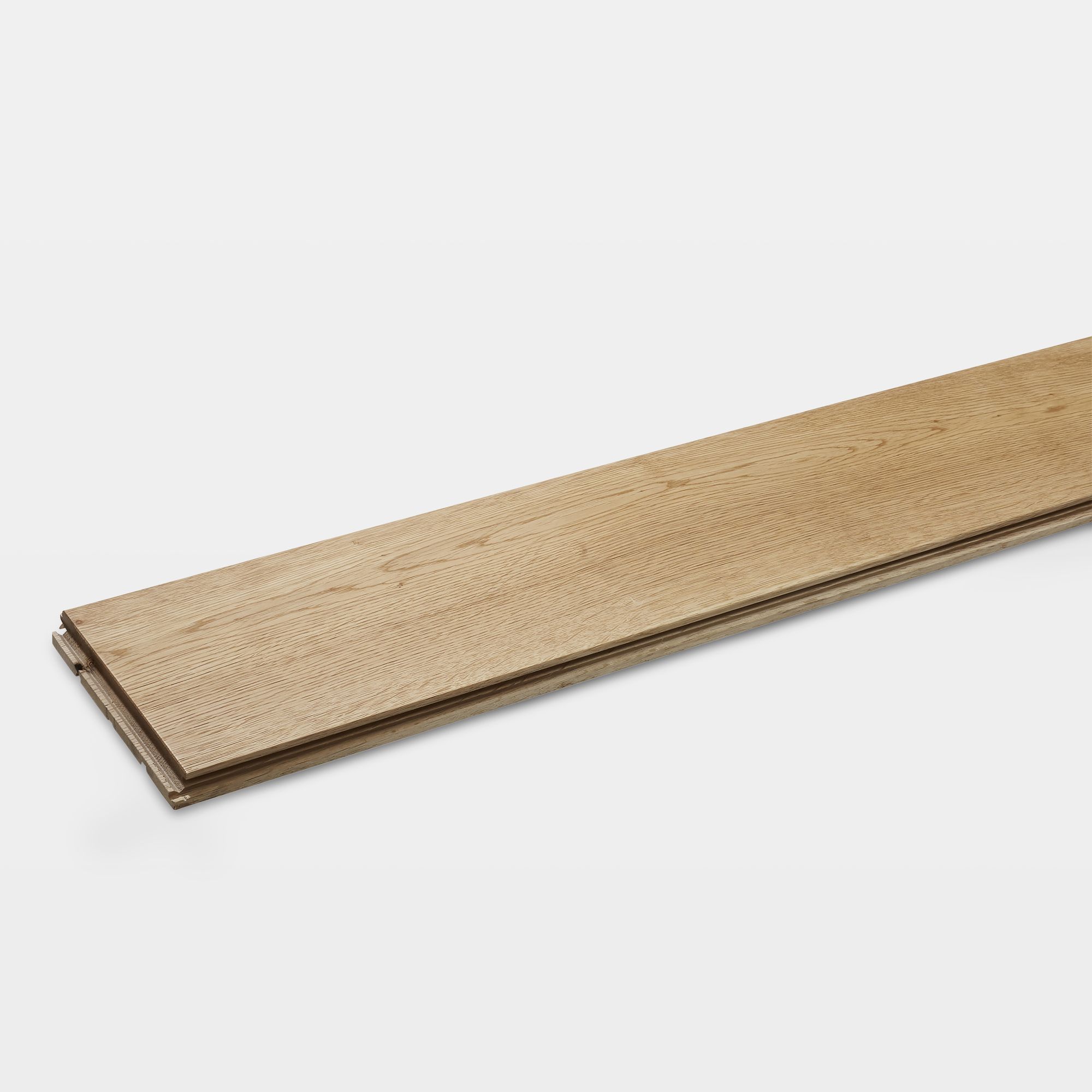 GoodHome Ystad Blonde Natural wood effect Oak Solid wood flooring, 1.44m²