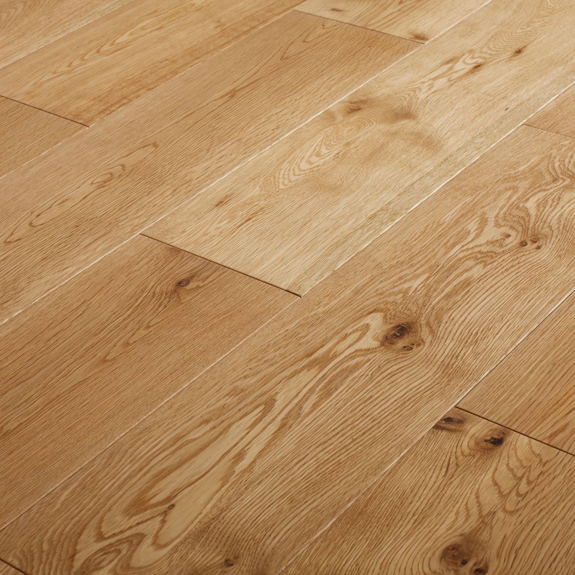 GoodHome Ystad Blonde Natural wood effect Oak Solid wood flooring, 1.44m²