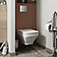 GoodHome Zagar Grey Wall-mounted Frame & concealed cistern