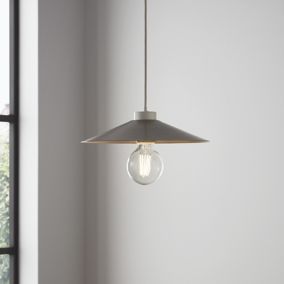 GoodHome Zanbar Grey Light shade (D)28cm