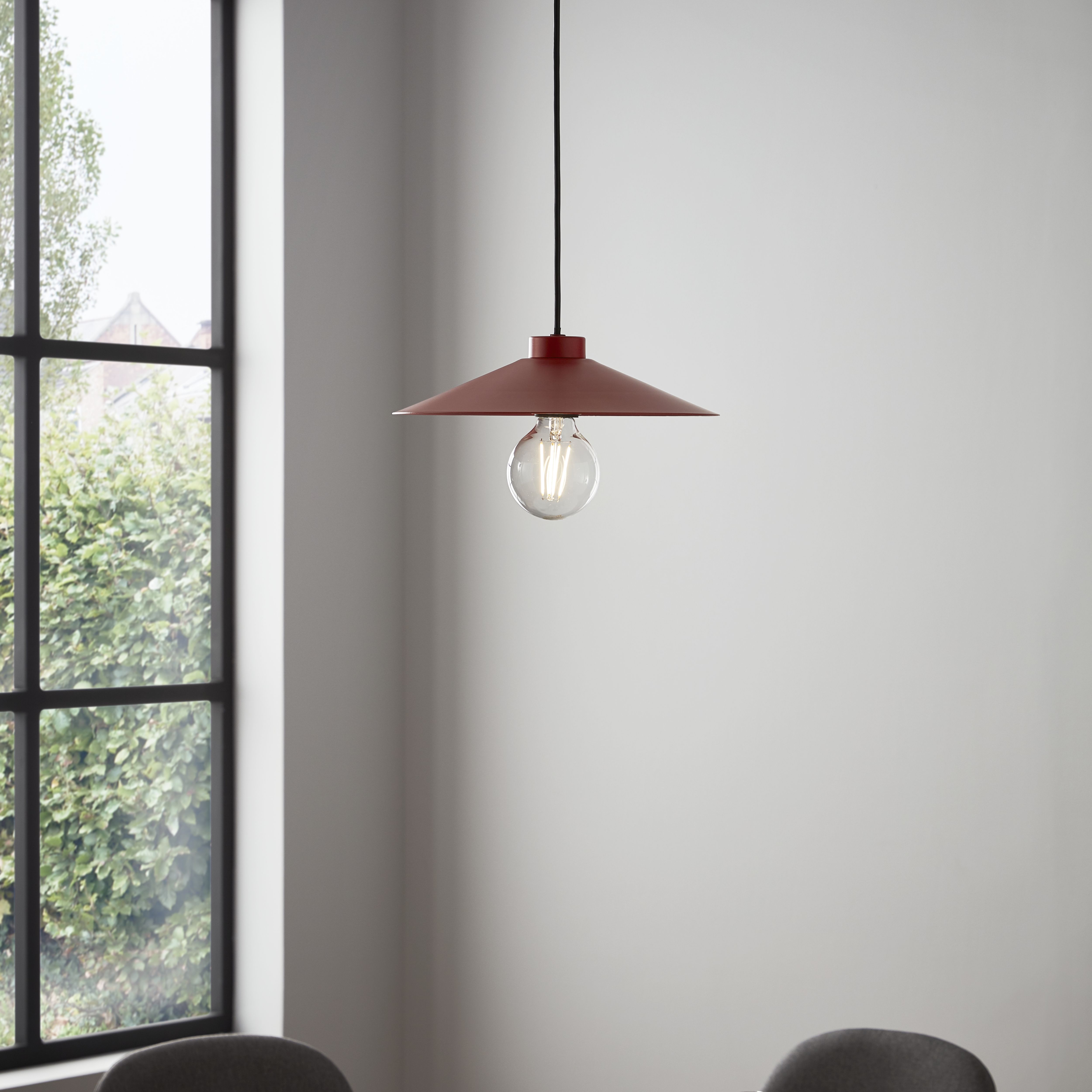 GoodHome Zanbar Red Light shade (D)28cm