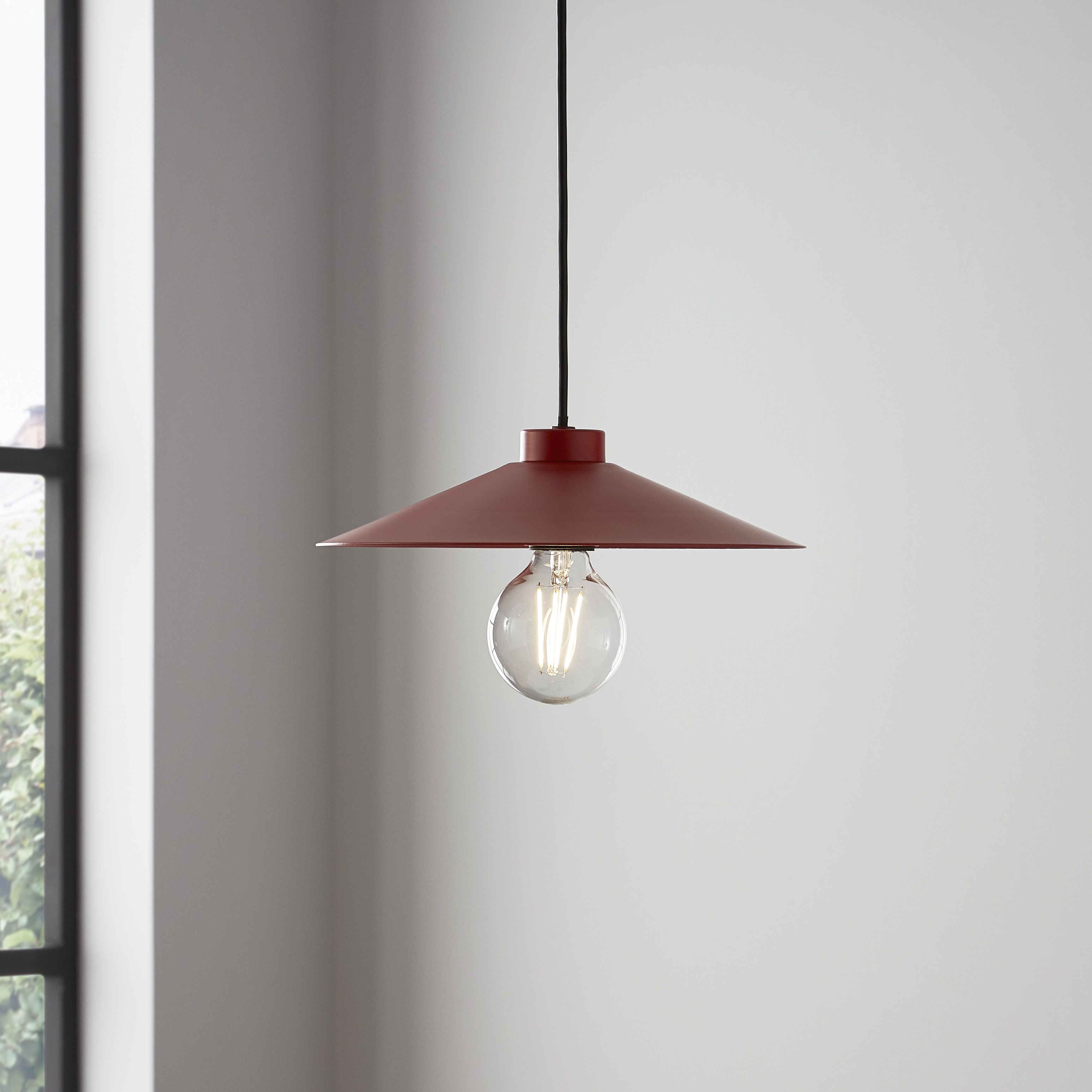 GoodHome Zanbar Red Light shade (D)28cm
