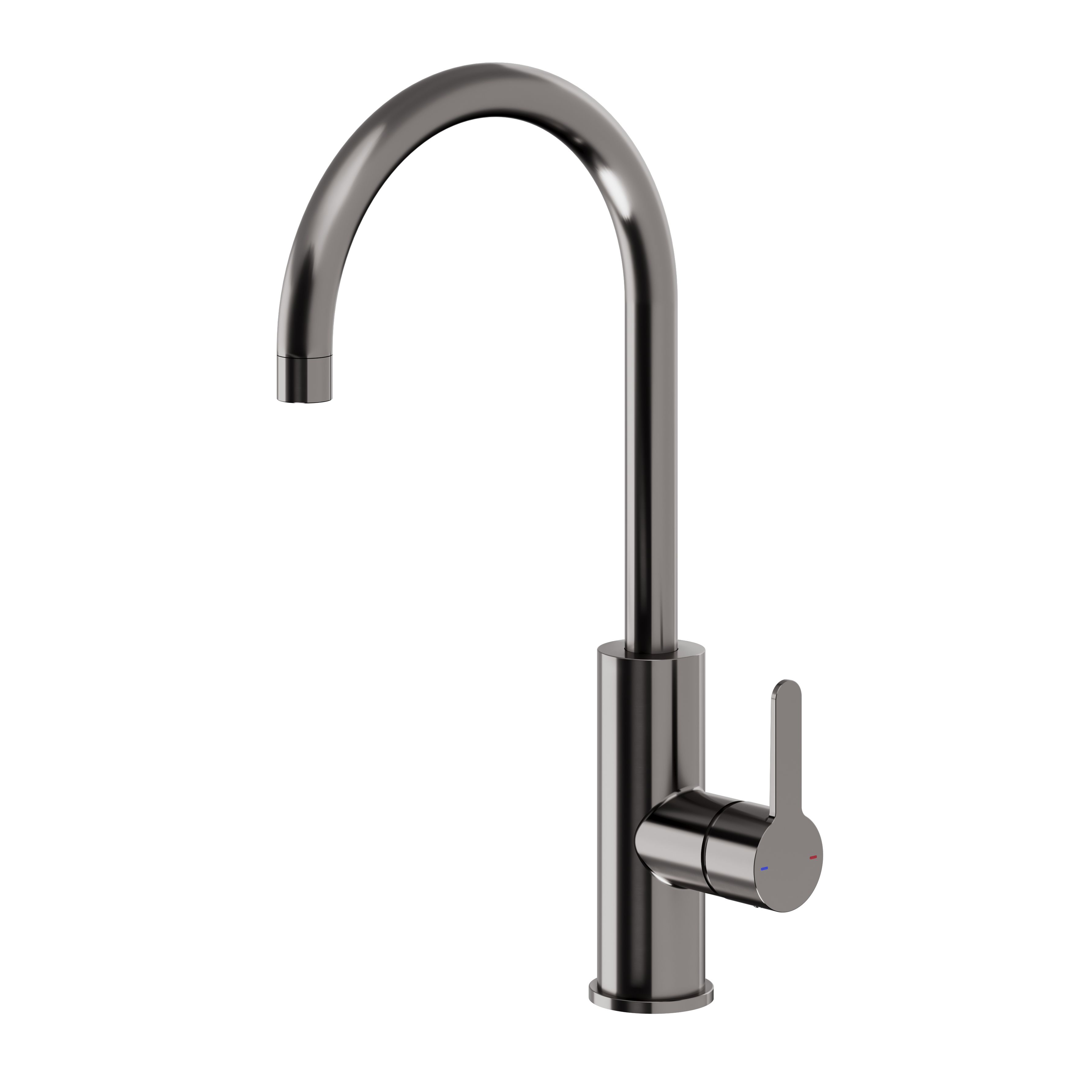 GoodHome Zanthe Black Titanium effect Kitchen Side lever Tap | DIY 