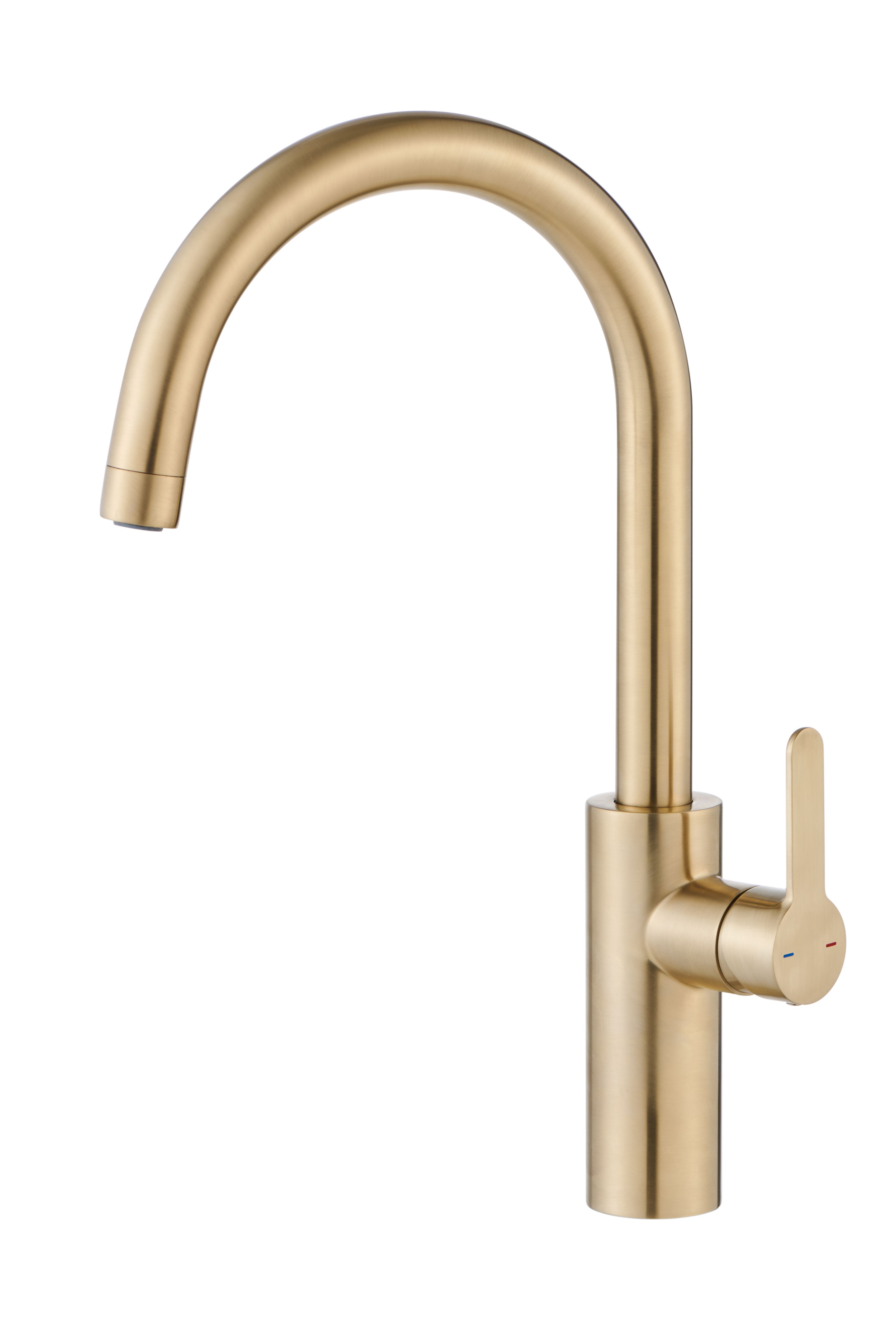 GoodHome Zanthe Brass effect Kitchen Side lever Tap