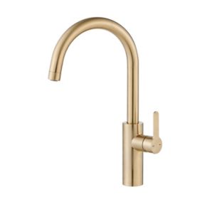 GoodHome Zanthe Brass effect Kitchen Side lever Tap