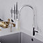 GoodHome Zanthe Chrome-plated Kitchen Pull-out Tap