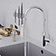 GoodHome Zanthe Chrome-plated Kitchen Pull-out Tap