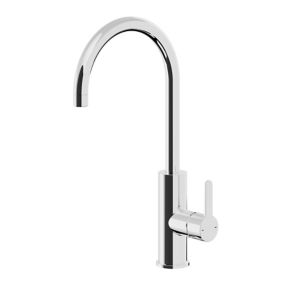 GoodHome Zanthe Chrome-plated Kitchen Side lever Tap