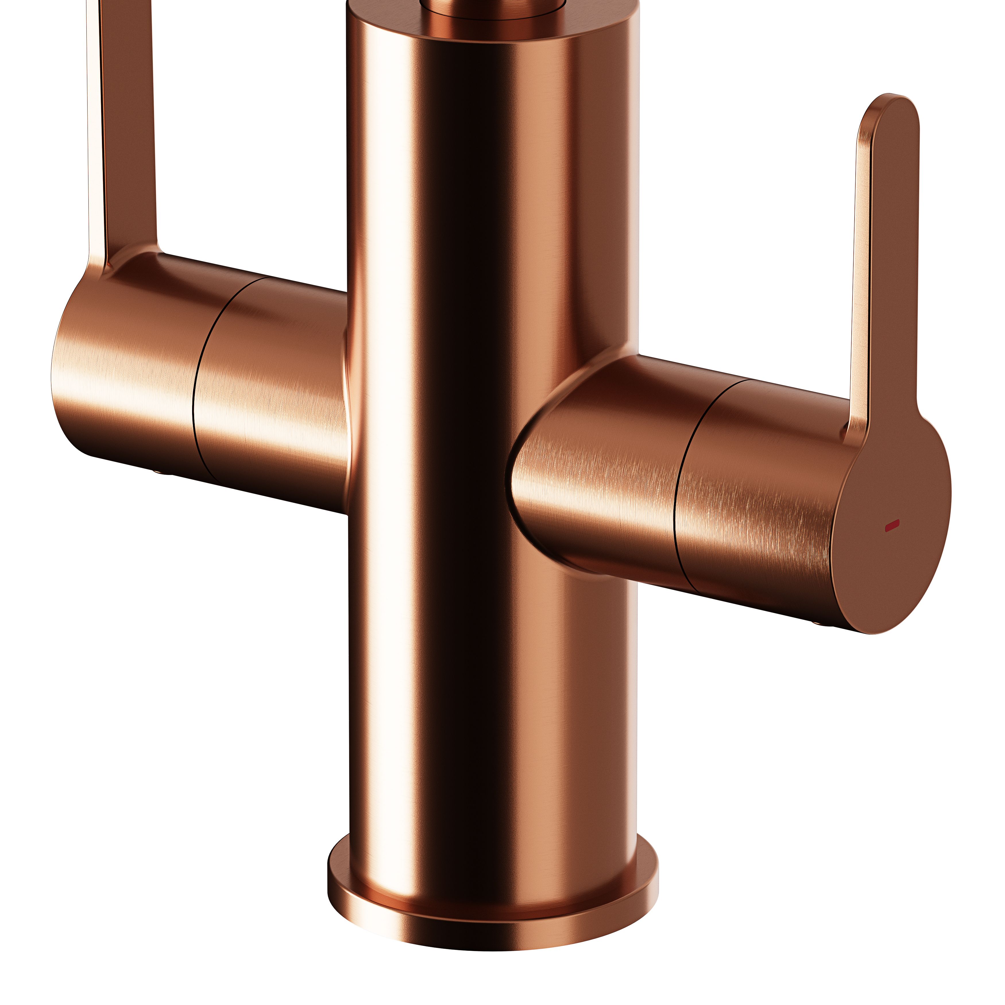 GoodHome Zanthe Copper effect Kitchen Twin lever Tap