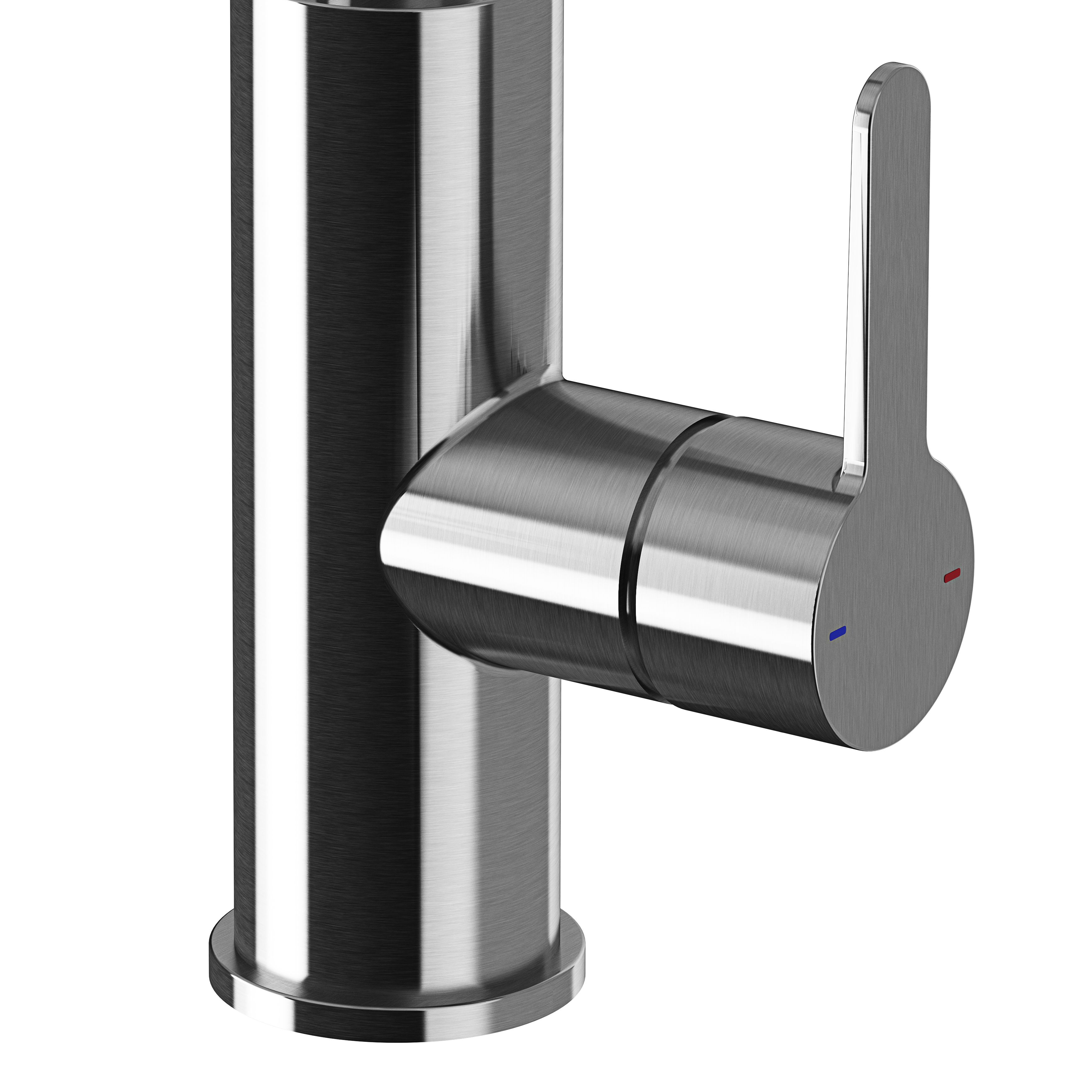 GoodHome Zanthe Stainless steel effect Kitchen Side lever Tap