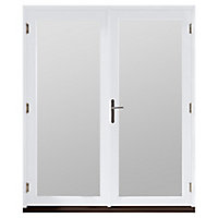 GoodHome2 panes Clear Double glazed White Hardwood Reversible Patio door & frame, (H)2094mm (W)1794mm