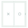 GoodHome2 panes Clear Double glazed White uPVC RH Sliding Door, (H)2090mm (W)1490mm