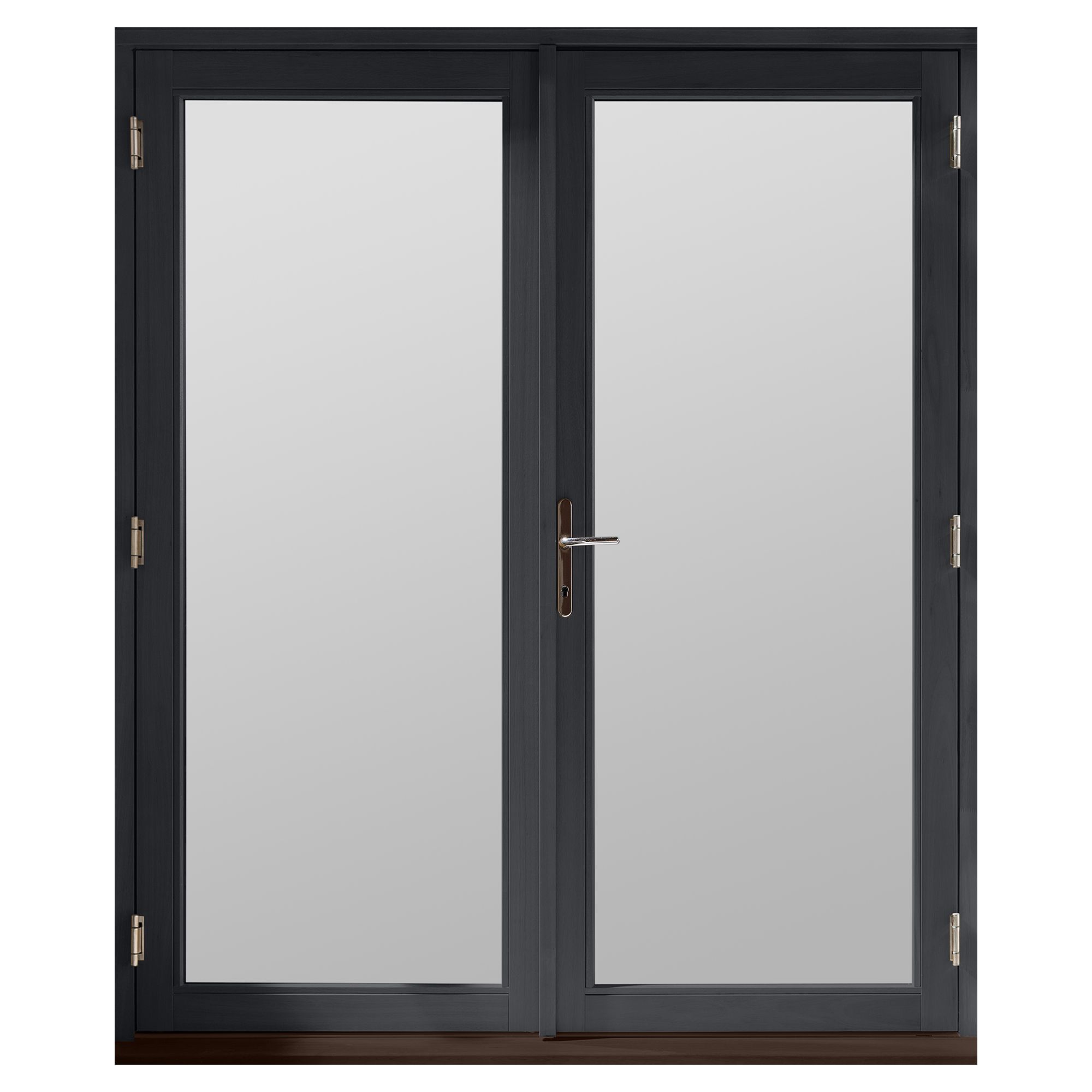 GoodHome2 panes Clear Glazed Grey Hardwood Patio door & frame, (H)2094mm (W)1194mm