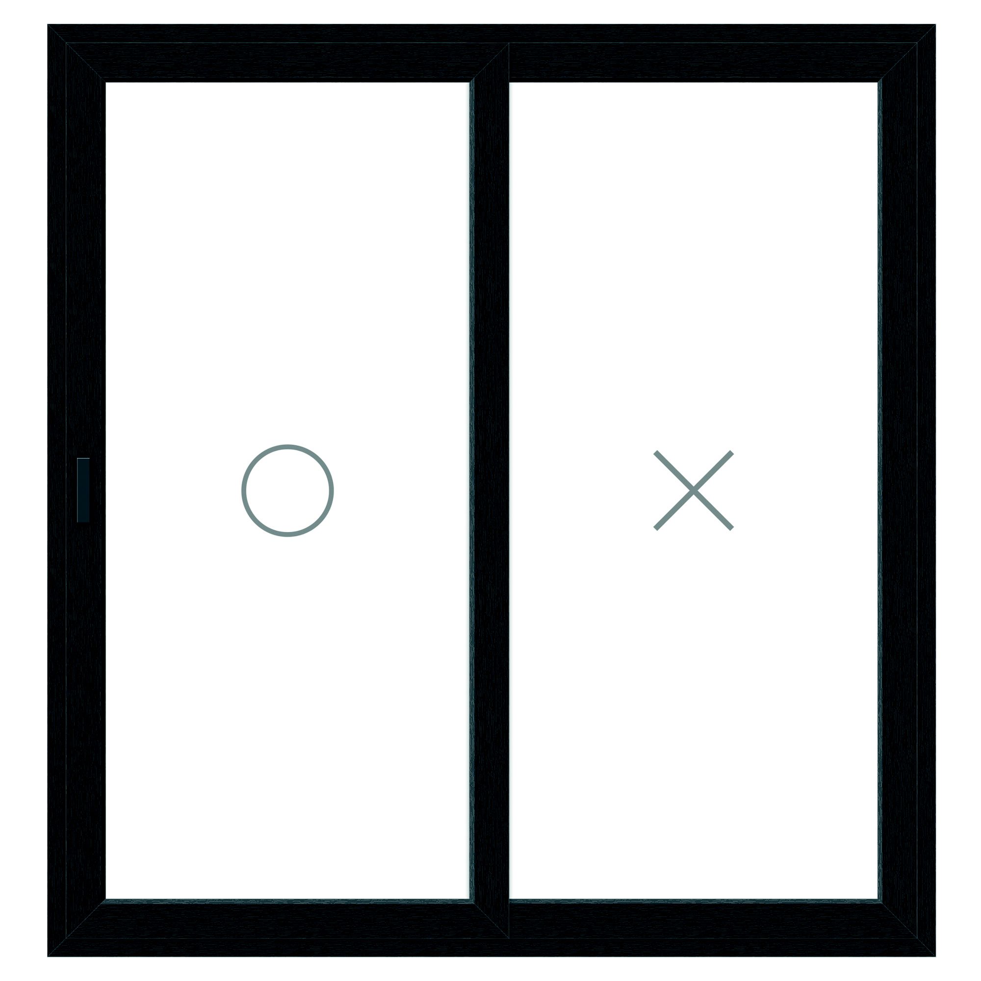 GoodHome2 panes Clear Glazed Grey uPVC Sliding Patio door set, (H)2090mm (W)1490mm