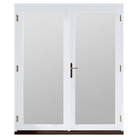 GoodHome2 panes Clear Glazed White Hardwood Patio door & frame, (H)2094mm (W)1194mm