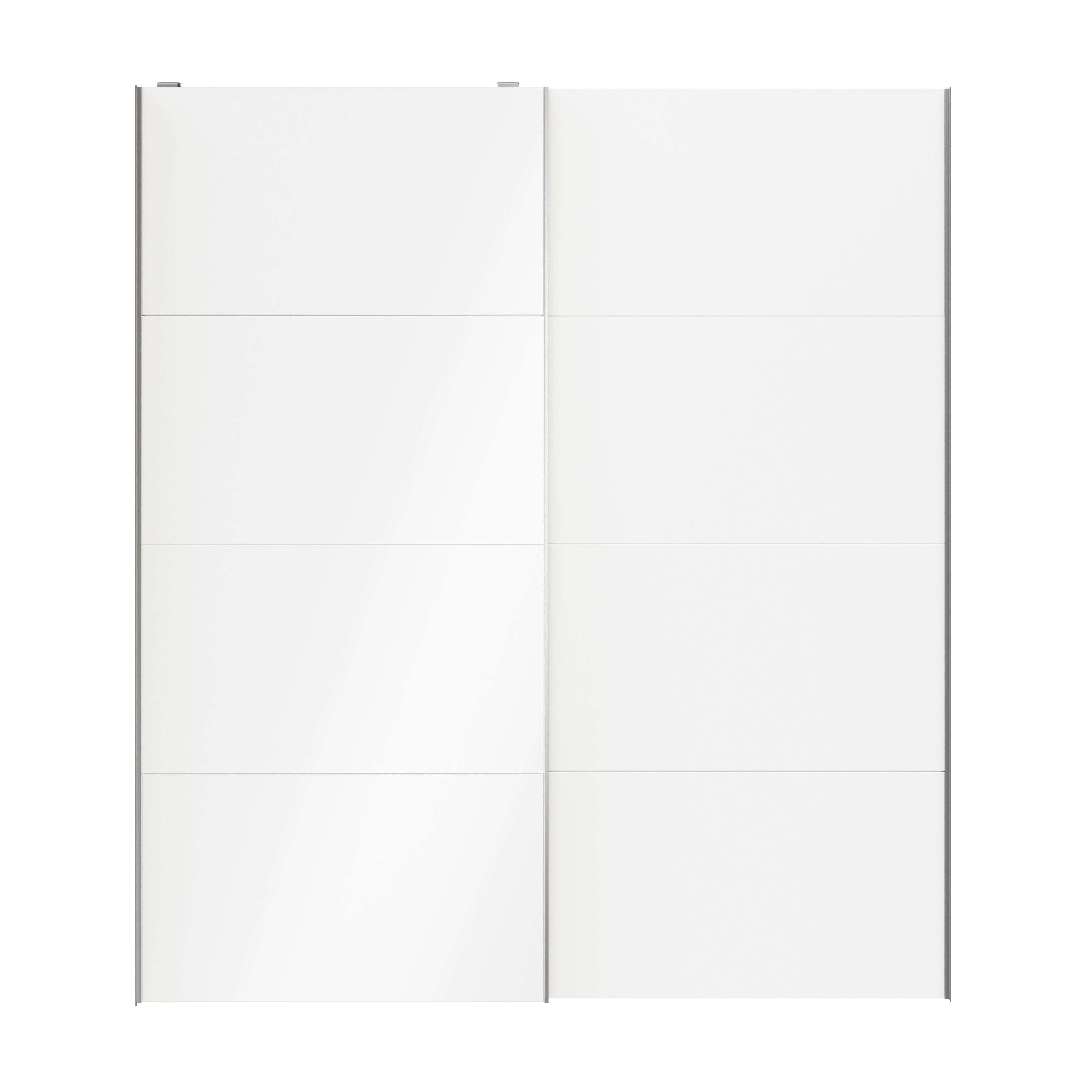 GoodHomeAtomia Mirror Panelled White High gloss 2 door Sliding Wardrobe Door kit (H)2250mm (W)2000mm