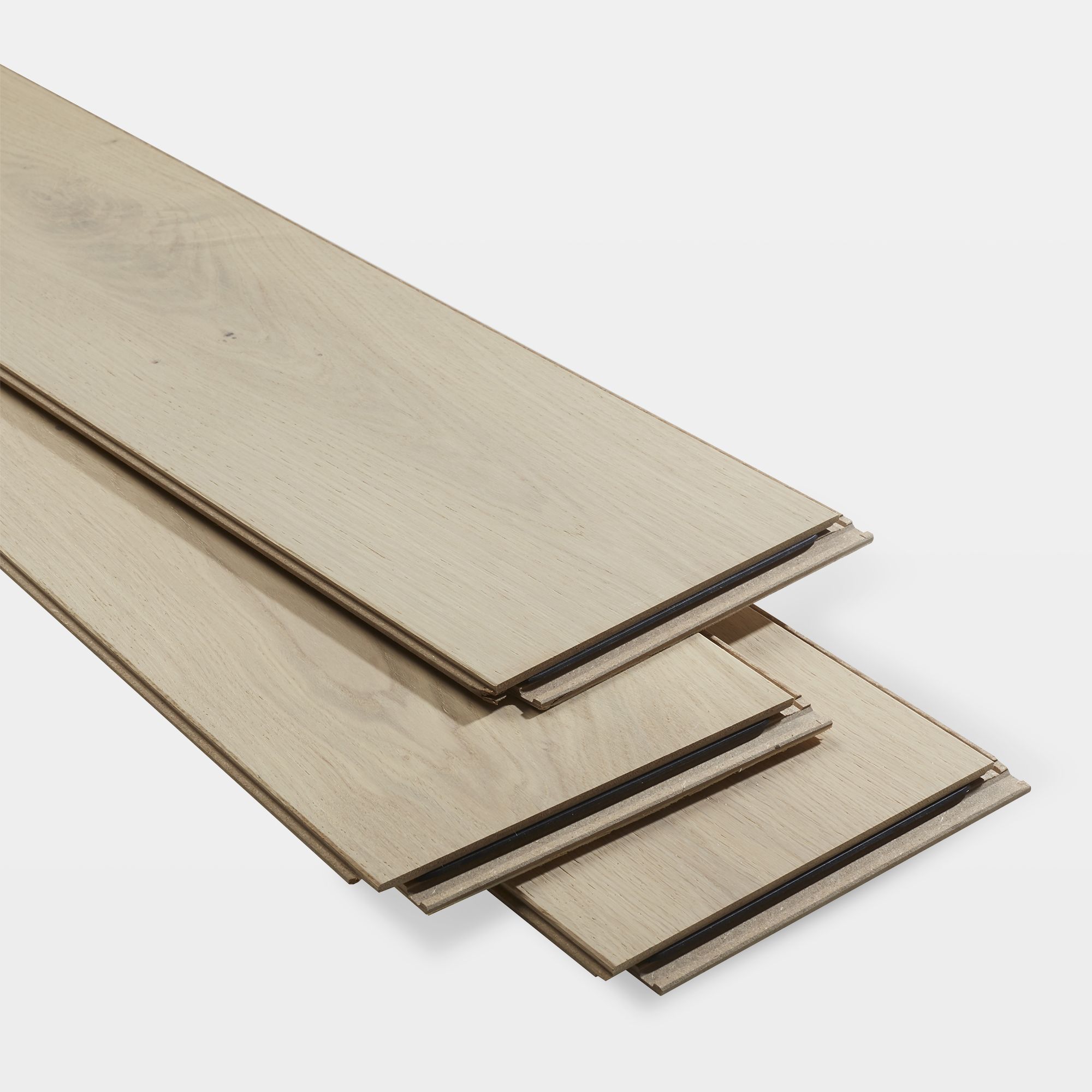 Goodsir Oak Real wood top layer Flooring Sample, (W)180mm