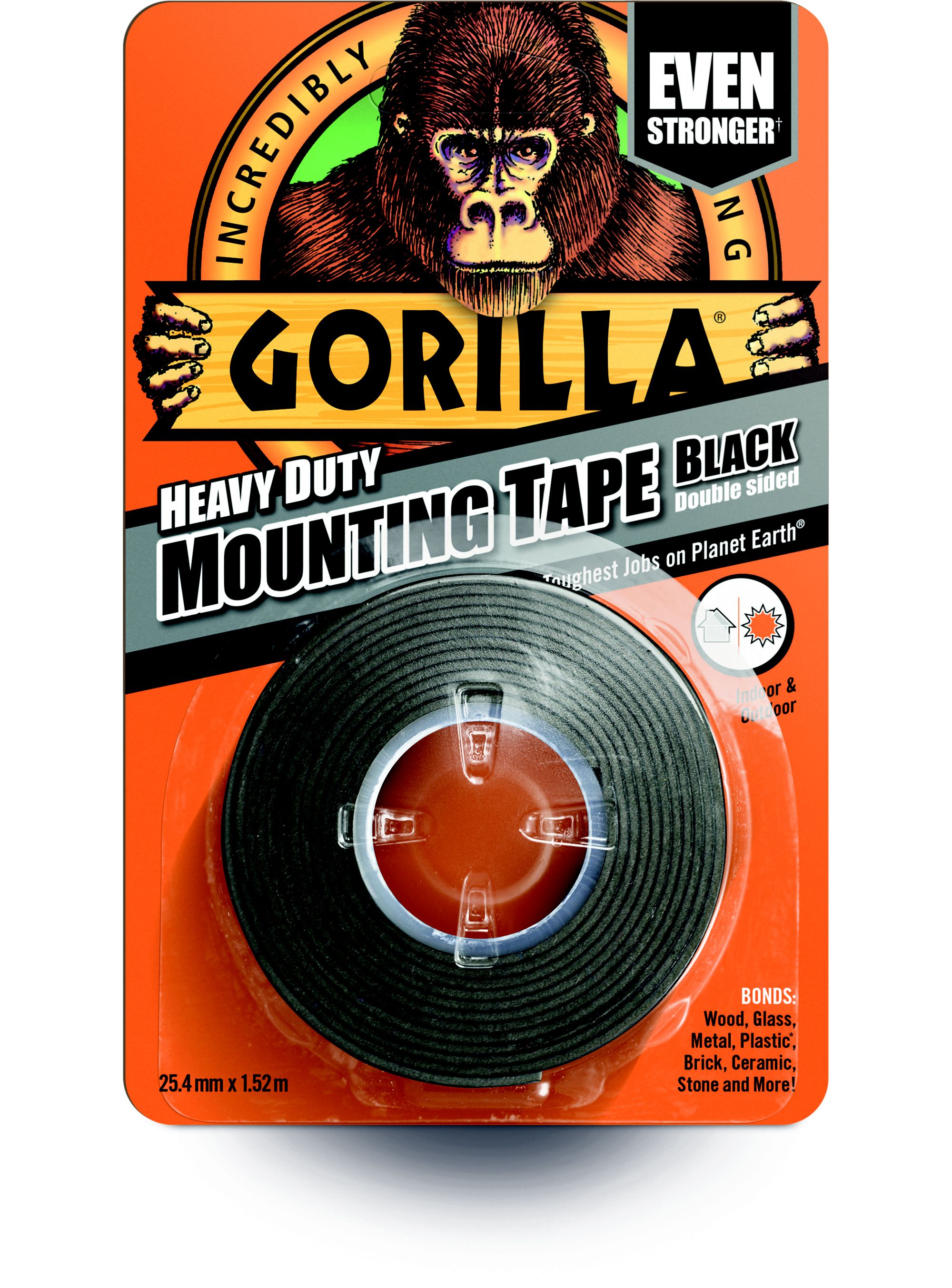 Gorilla Black Double Sided Tape L 1 5m W 25 4mm Diy At B Q