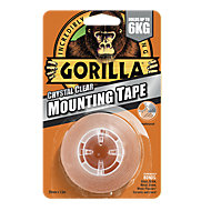 Gorilla Clear Mounting Tape (L)1.5m (W)25.4mm