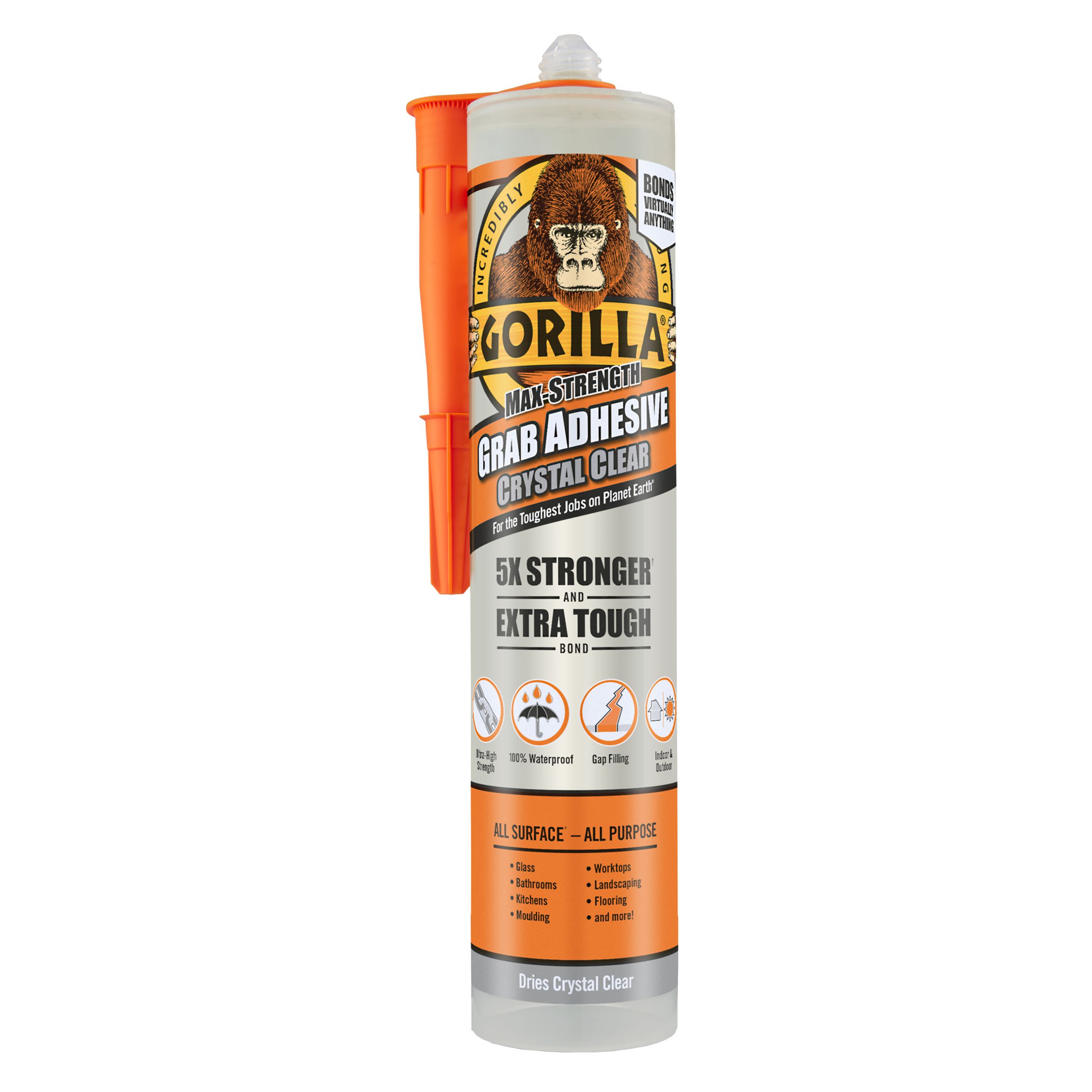 Gorilla Clear Waterproof Grab adhesive, Volume 270ml